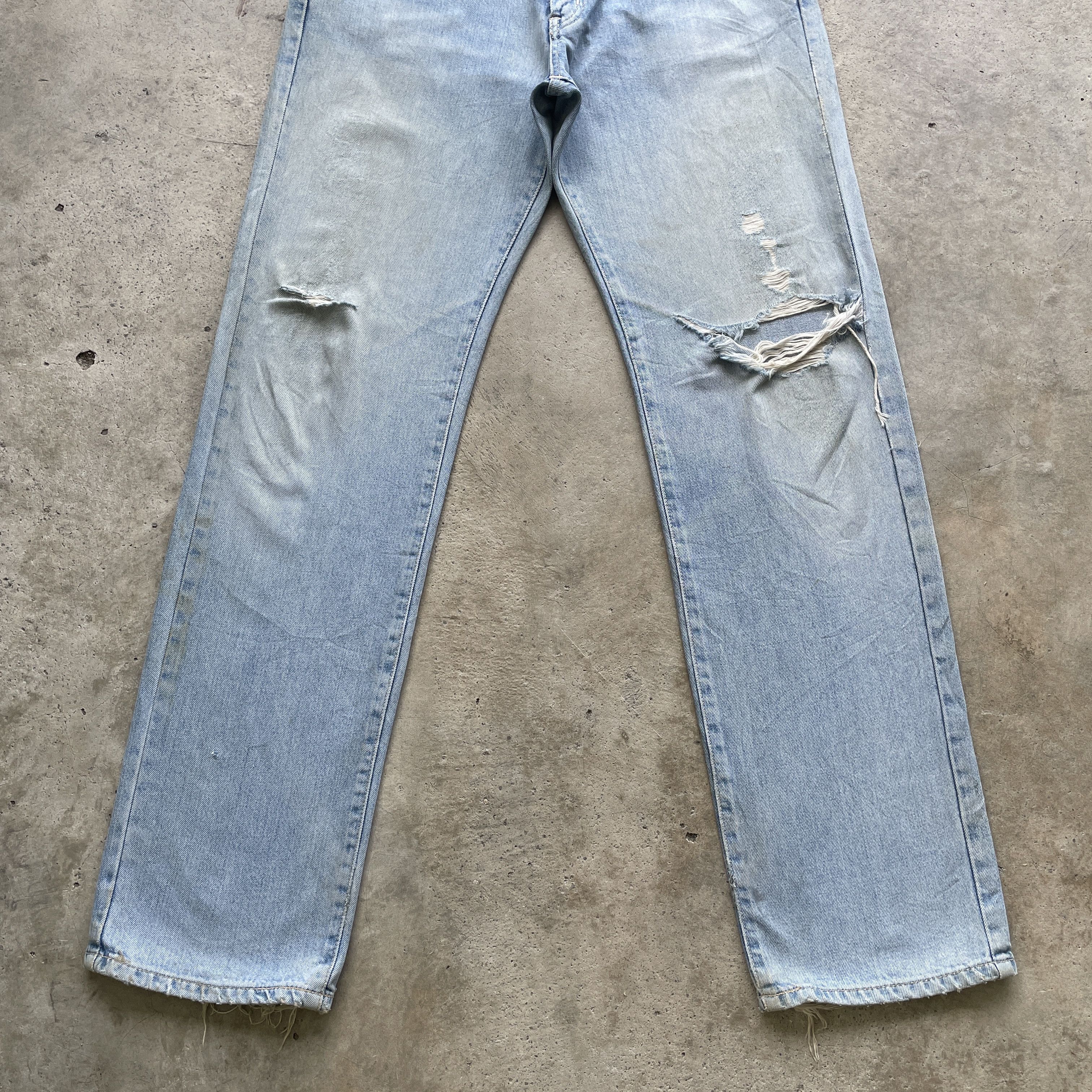 Japanese Brand VINTAGE EDWIN RIPPED DENIM FADED DISTRESSED JEANS PANTS W30 Size US 30 / EU 46 - 4 Thumbnail
