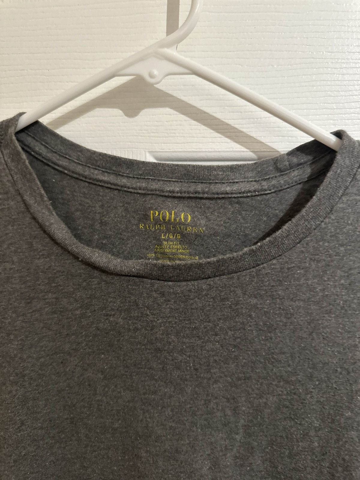 Polo Ralph Lauren Grey polo ralph lauren cotten crew neck tee Size US L / EU 52-54 / 3 - 2 Thumbnail