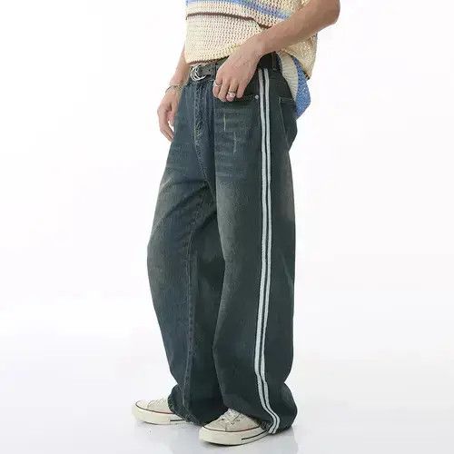 Jean Casual Blue Baggy Jeans Size US 33 - 2 Thumbnail