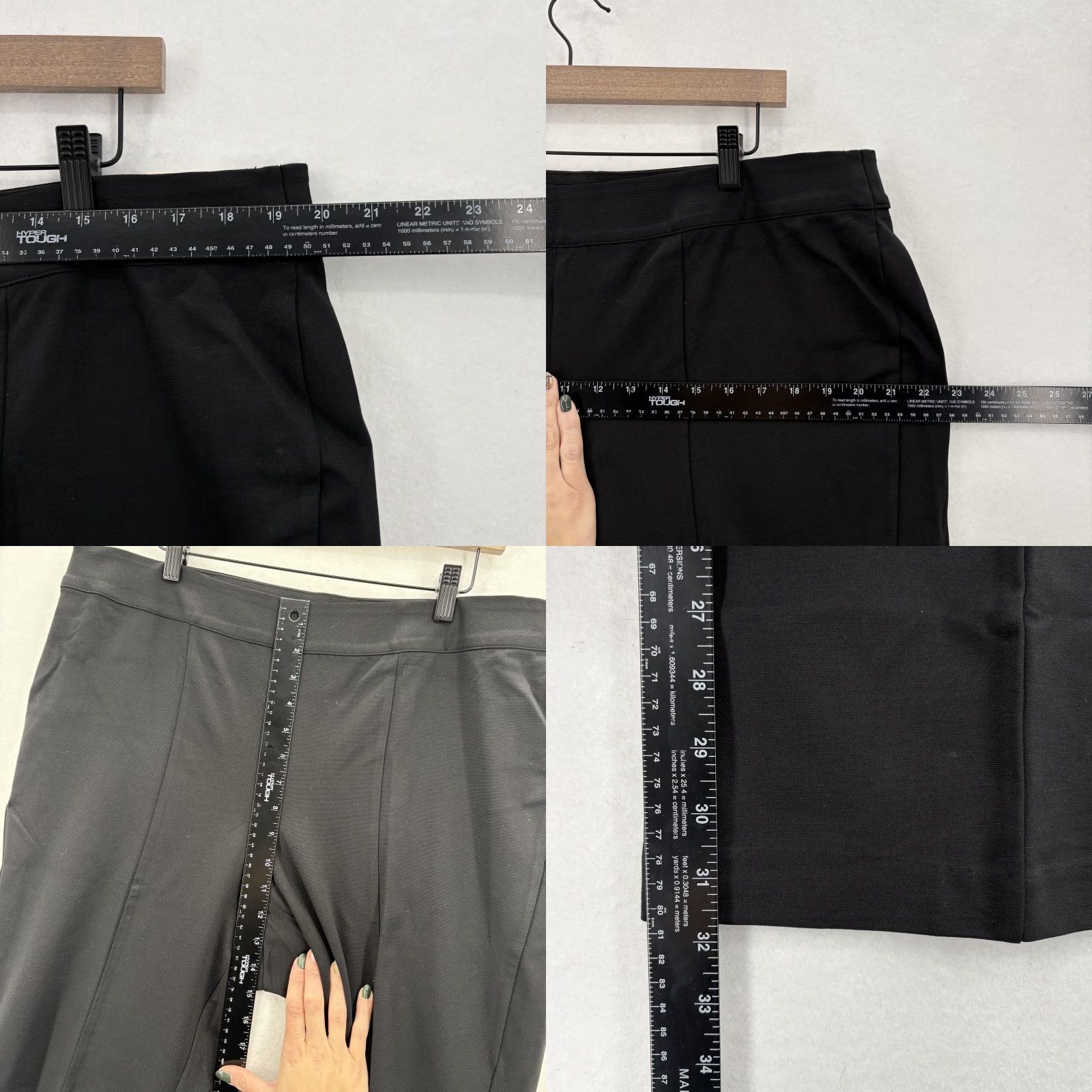 Vintage Lane Bryant Pants Womens 18 Black Ponte High Rise Bootcut Work Dressy Office NWT Size 40" / US 18 - 8 Thumbnail