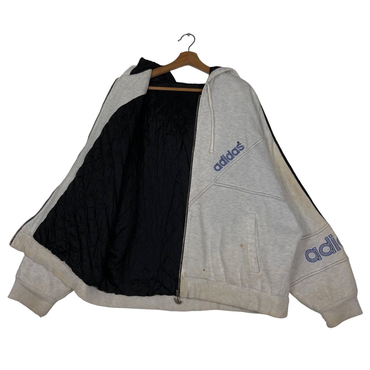 Adidas 🔥90’s Vintage Adidas Hoodie Big Logo Spell Out Size US XL / EU 56 / 4 - 13 Thumbnail