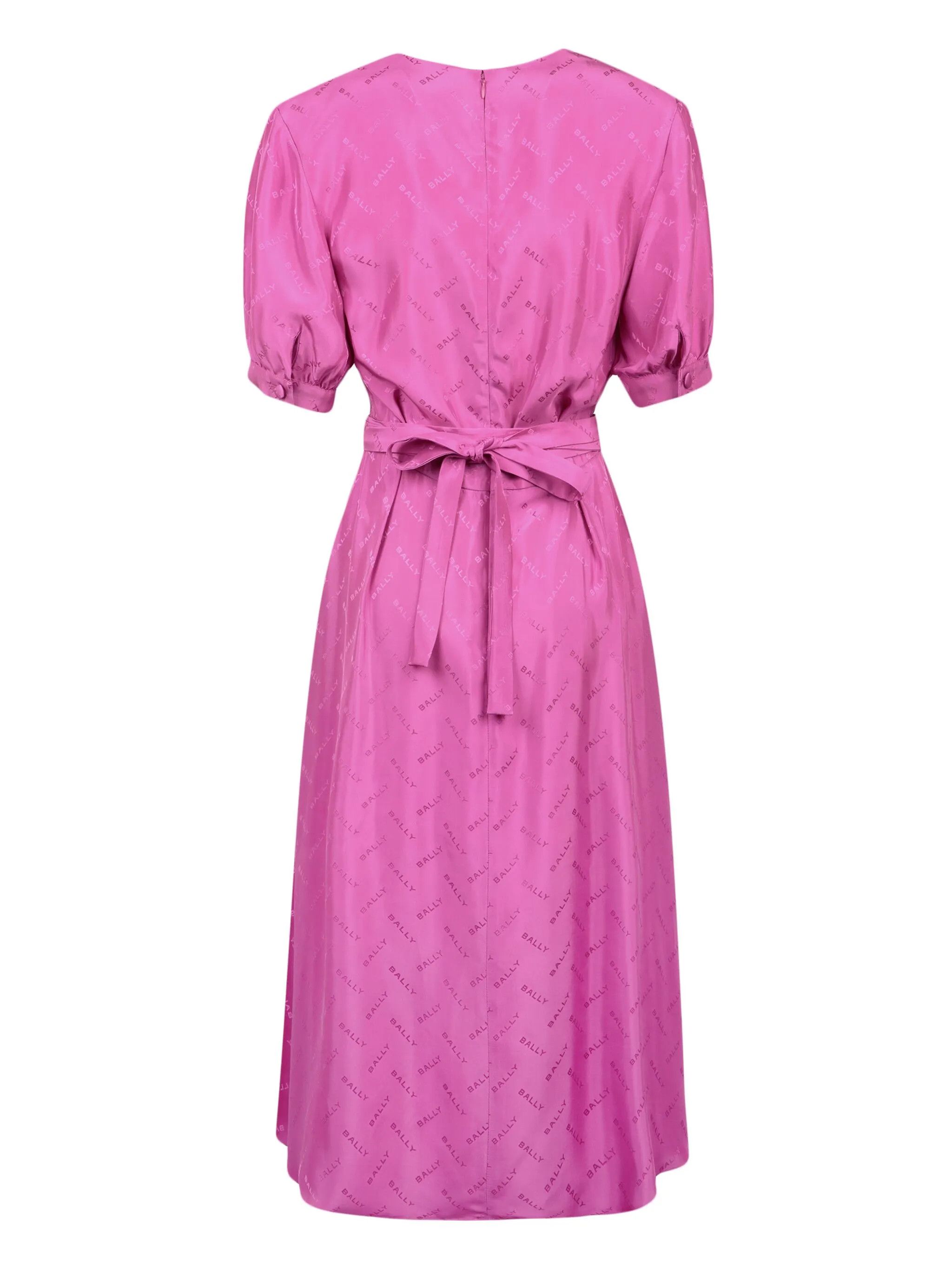 Bally o1y0725 Midi Dress in Fuchsia Size M / US 6-8 / IT 42-44 - 2 Thumbnail