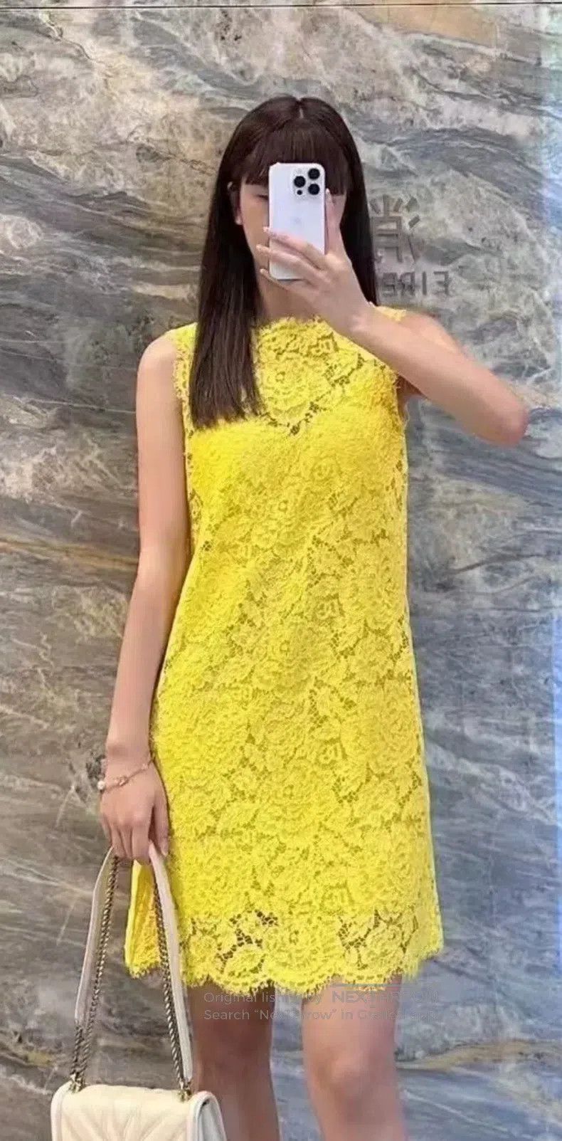 Valentino Valentino Yellow lace dress Size S / US 4 / IT 40 - 1 Thumbnail