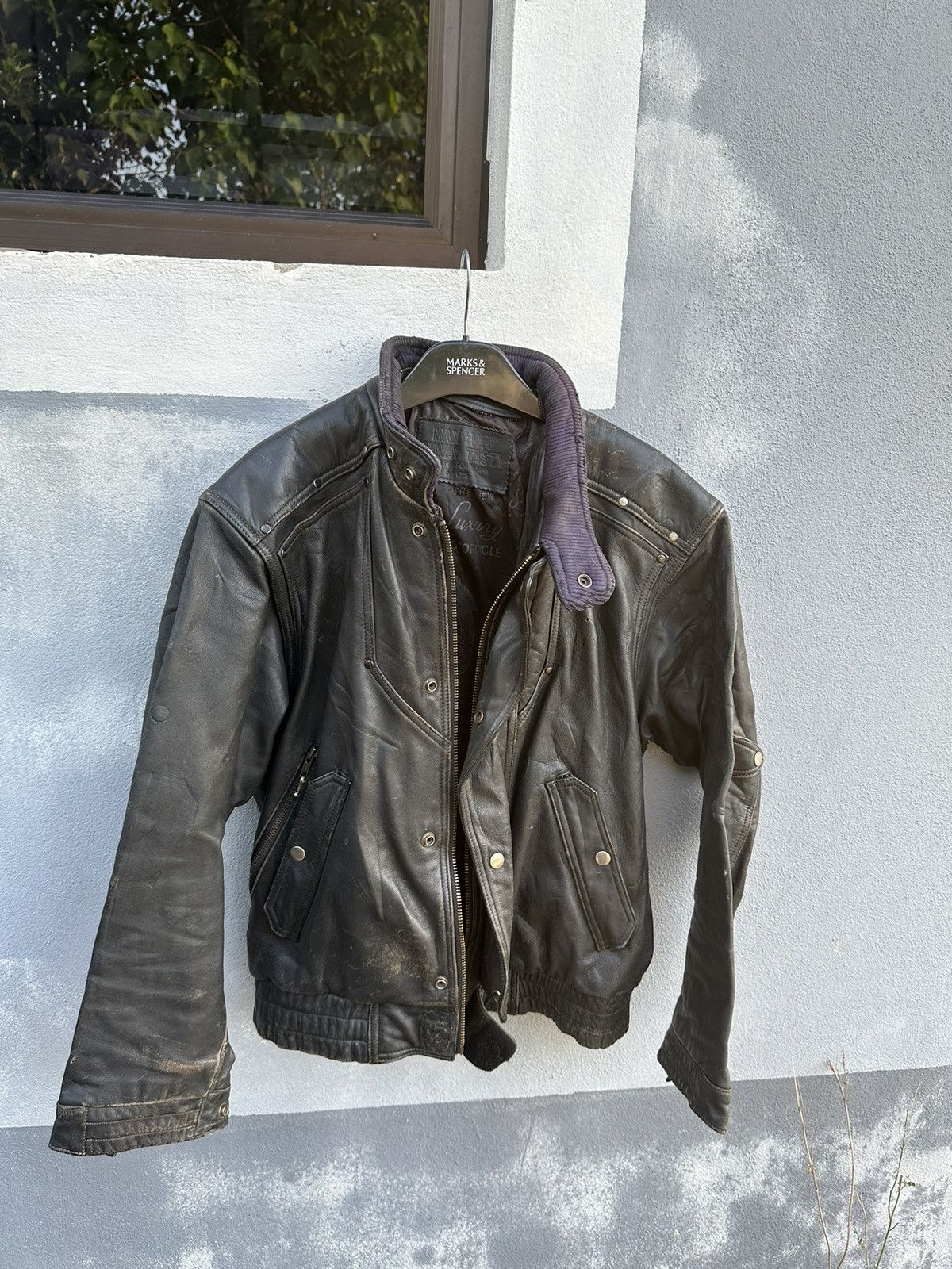 Vintage Max way racing leather jacket Size US L / EU 52-54 / 3 - 9 Thumbnail
