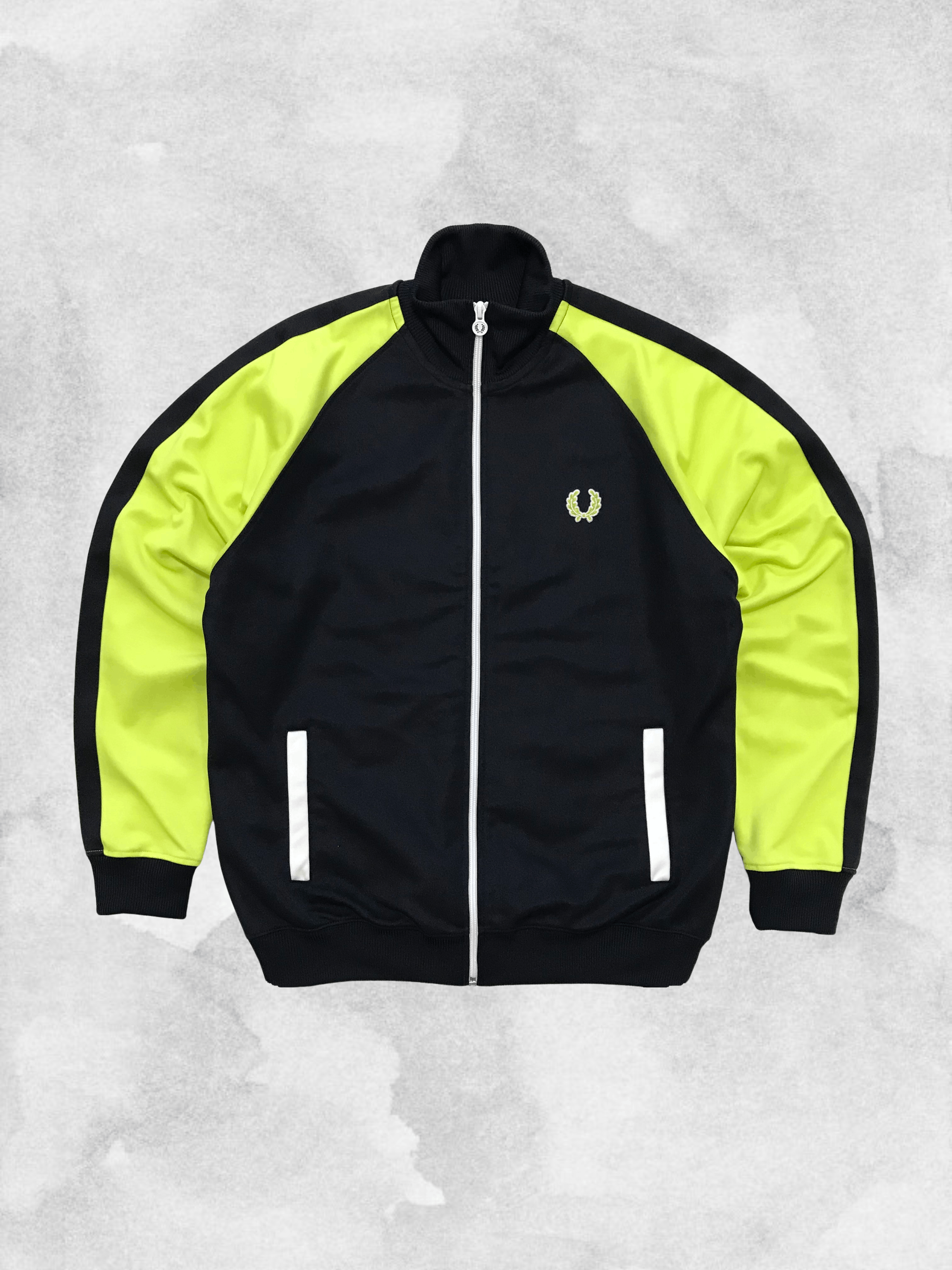 Fred Perry FRED PERRY Track Jacket Top Neon Yellow Black Men's Size M Size US M / EU 48-50 / 2 - 1 Thumbnail