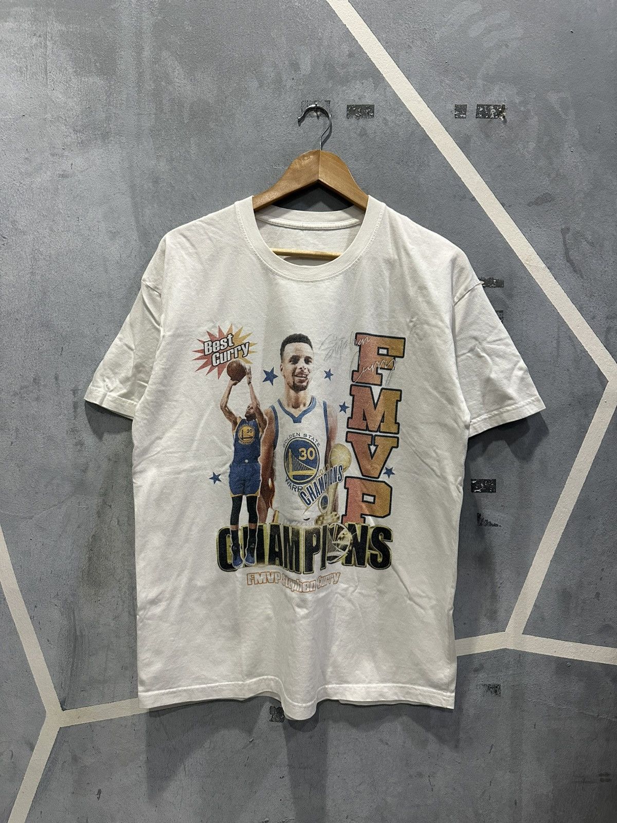 NBA × Vintage FMVP Stephen Curry T-shirt Size US L / EU 52-54 / 3 - 1 Thumbnail