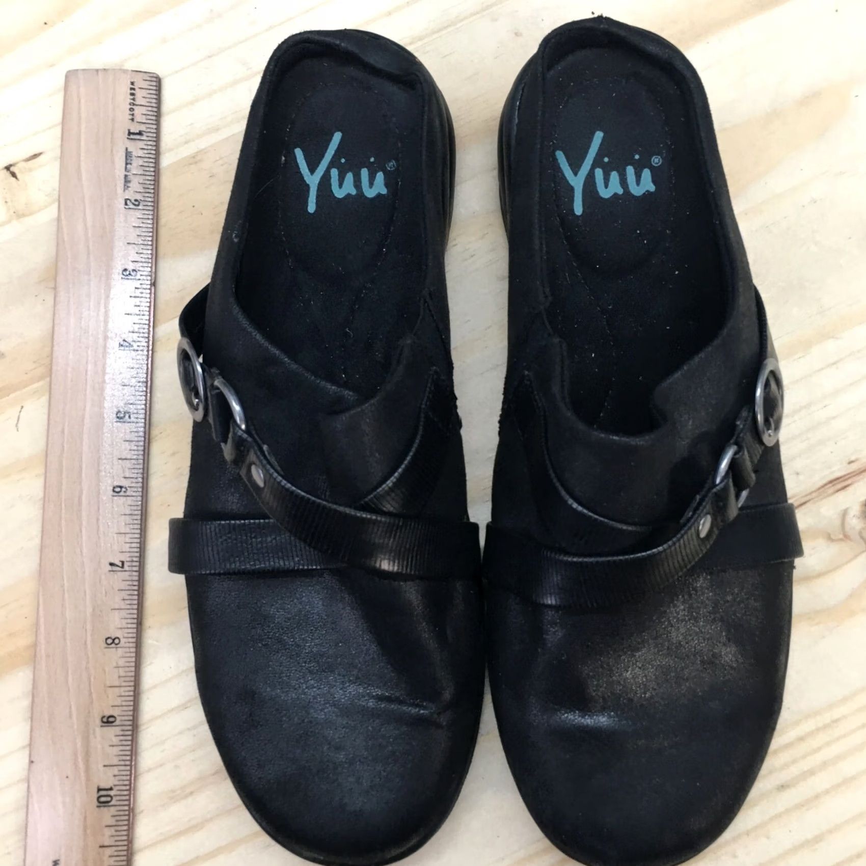 CLOSED Yuu Shoes Womens 8 Edaline Clogs Black Faux Leather Closed Toe Casual Low Top M Width Size M / US 6-8 / IT 42-44 - 6 Thumbnail