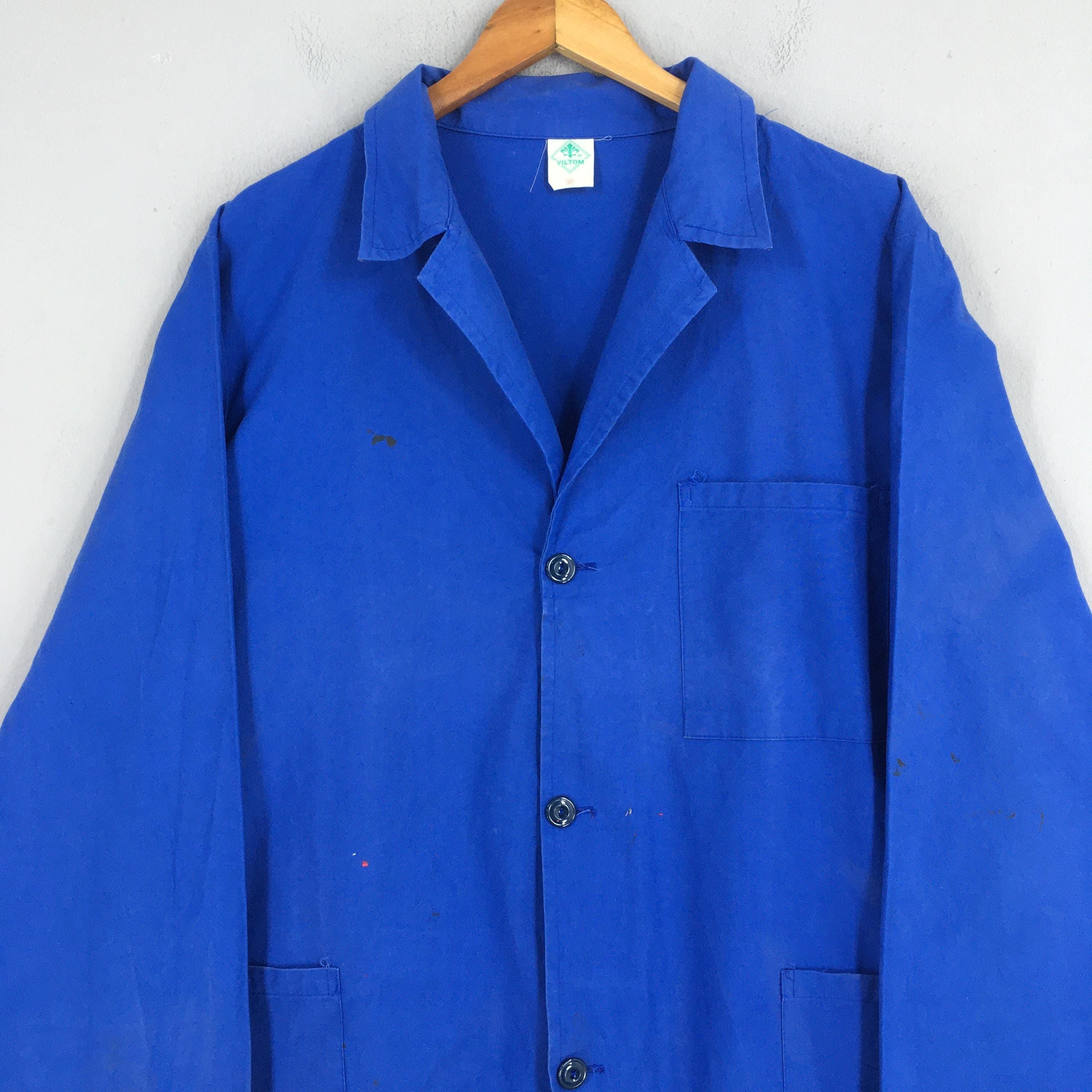 Le Laboureur 80s Viltom Frenchwork Sanforized Indigo Blue Jacket Large Size US L / EU 52-54 / 3 - 2 Thumbnail