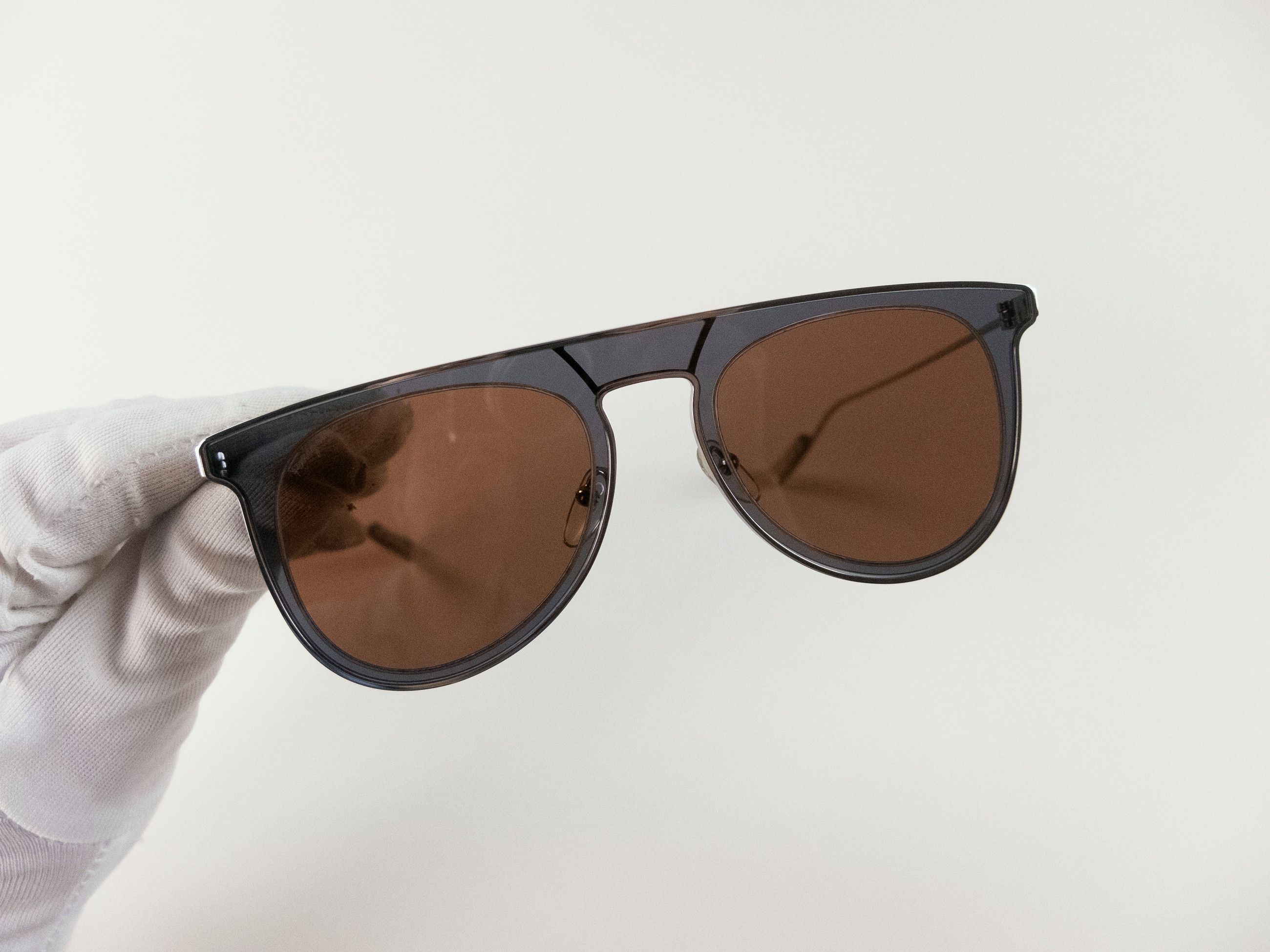 Salvatore Ferragamo SALVATORE FERRAGAMO gray omega logo metal aviator sunglasses Size ONE SIZE - 3 Thumbnail