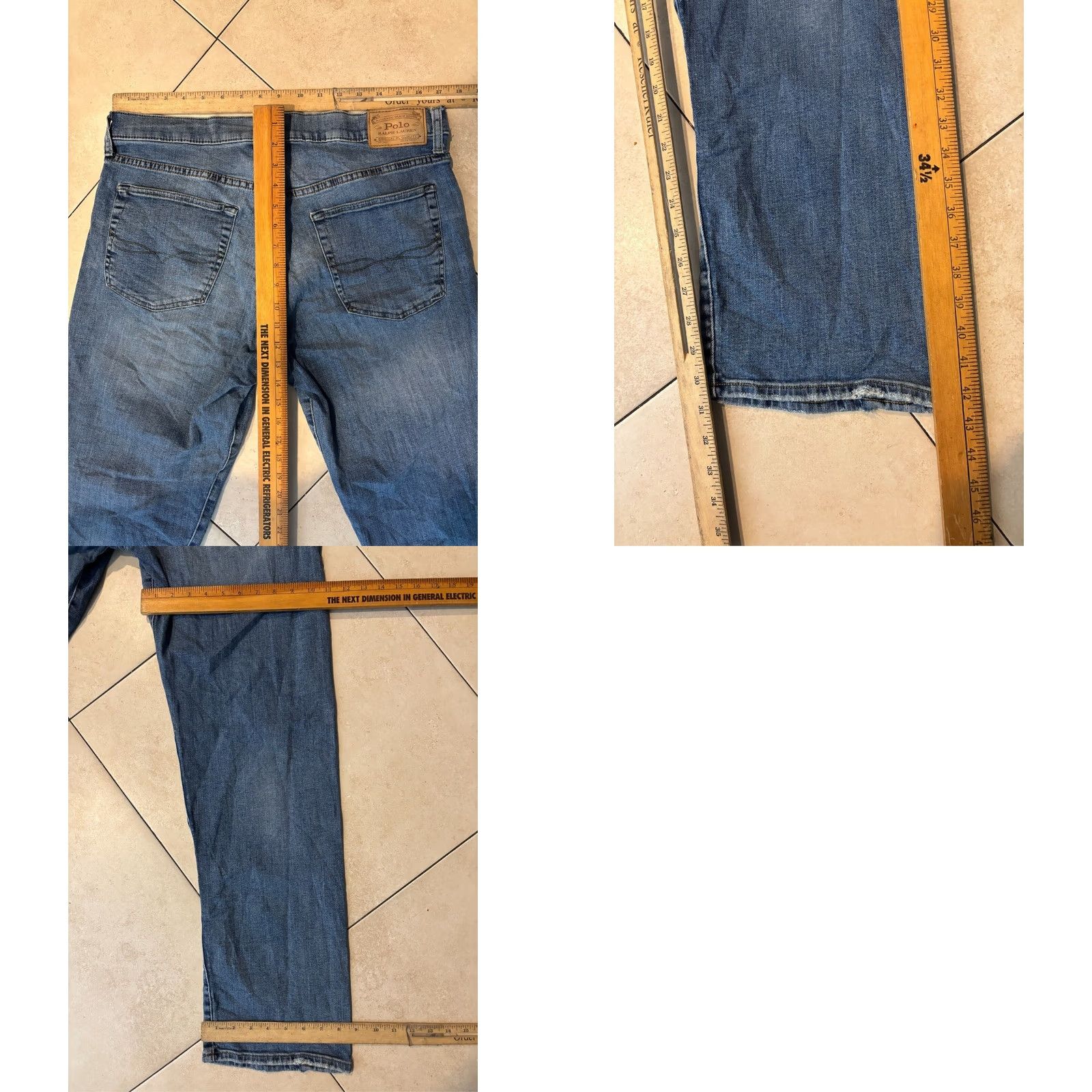 Polo Ralph Lauren Polo Ralph Lauren Jeans The Thompson Relaxed 34x34 Medium Wash Blue Denim 5-Pocket Mens Straight 90s Style Size US S / EU 44-46 / 1 - 8 Thumbnail