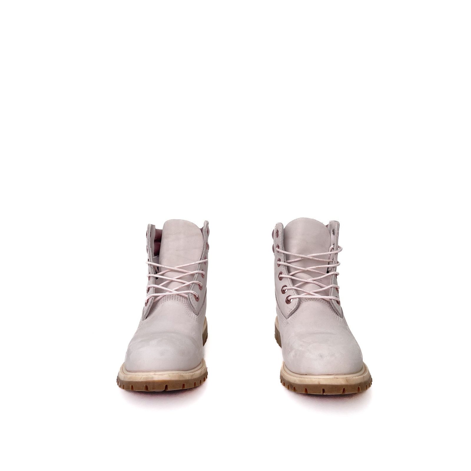 Timberland Grey & Metallic Pink Combat Boots Size US 9 / IT 39 - 2 Thumbnail