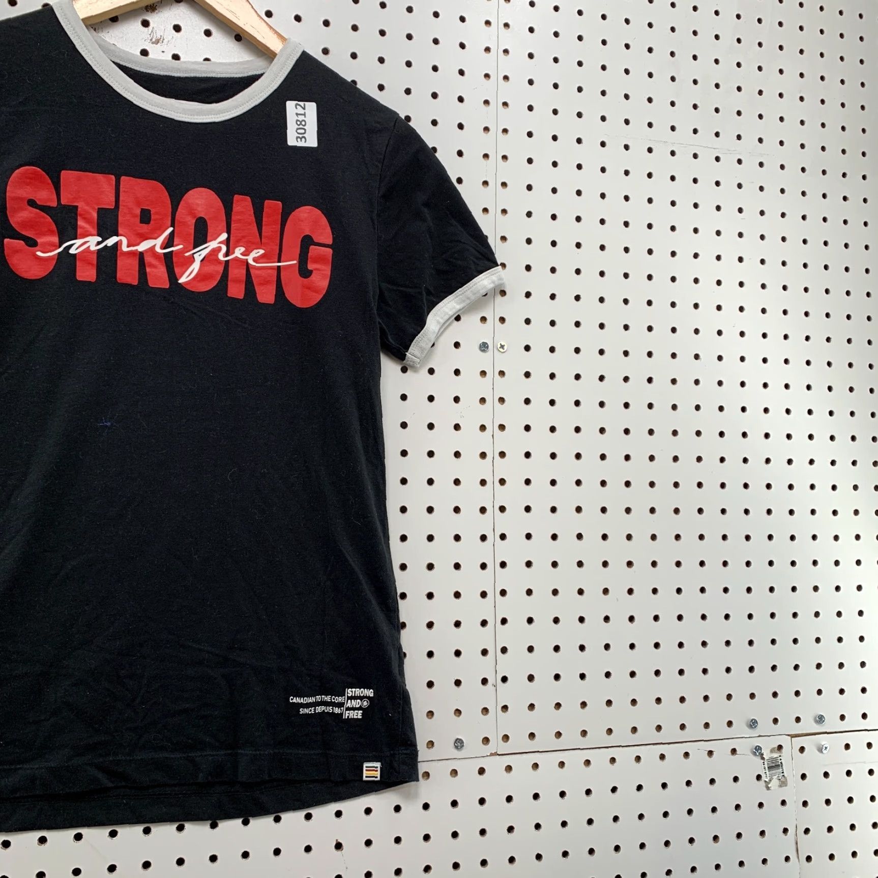 Vintage HUdson Bay Strong And Free Shirt Womens Small Black Ringer Canada 16.5X24.5 Size S / US 4 / IT 40 - 4 Thumbnail