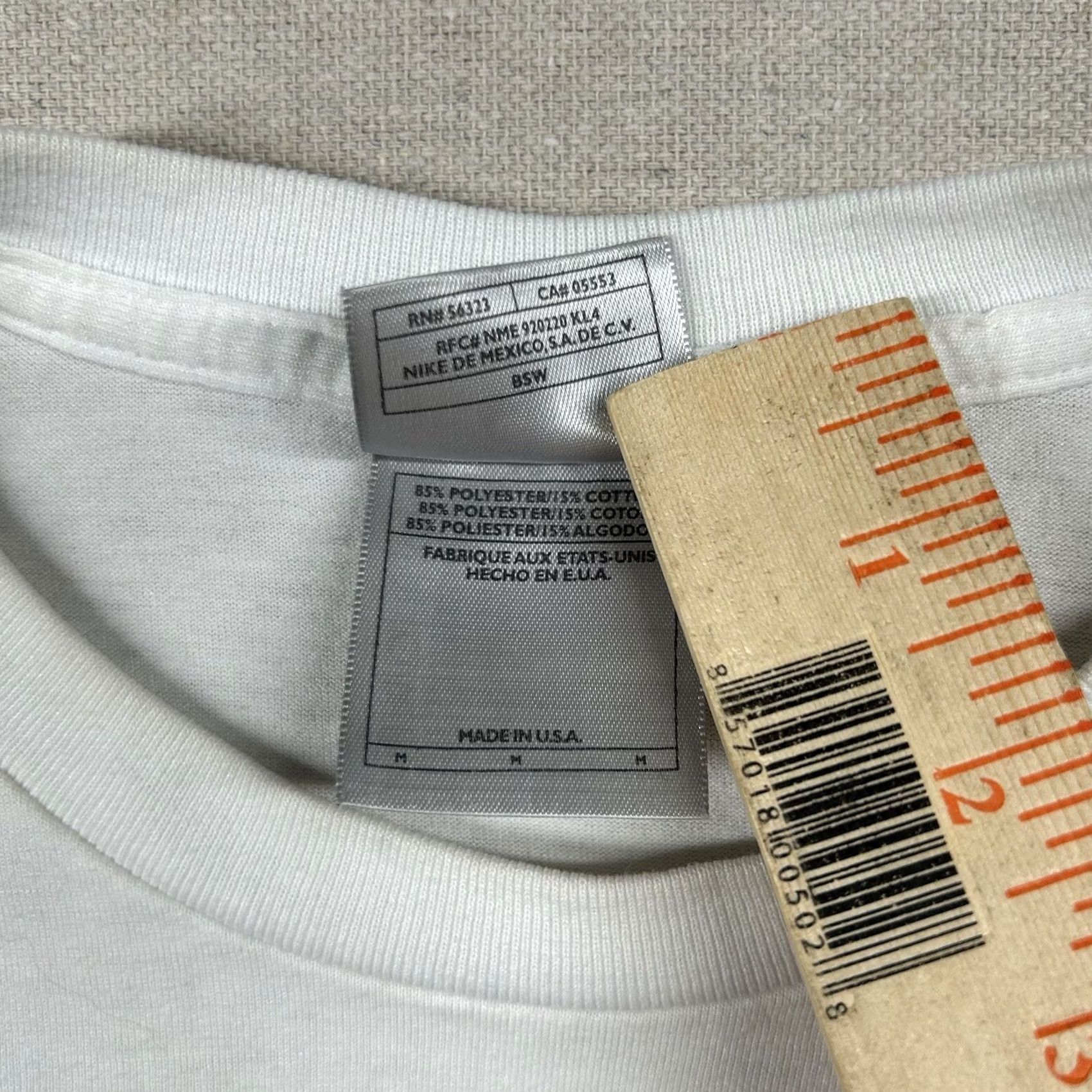 Nike VINTAGE Nike Shirt Womens M White Check Swoosh Basic USA 90s Size M / US 6-8 / IT 42-44 - 4 Thumbnail