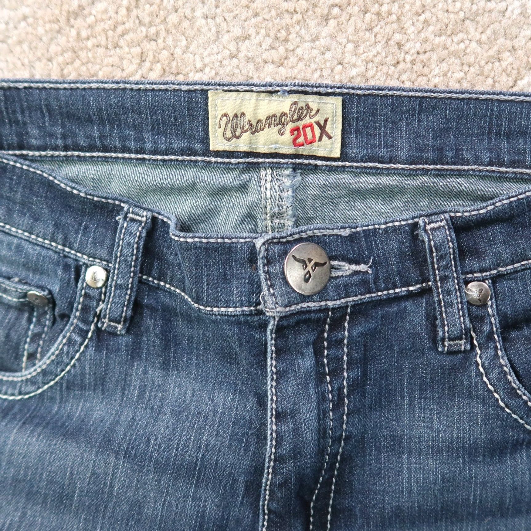 Wrangler Wrangler 20X Bootcut Jeans Men 34x32 Denim Blue Relaxed 5-Pocket Wrangler 20X Cowboy Western Size US 34 / EU 50 - 3 Thumbnail