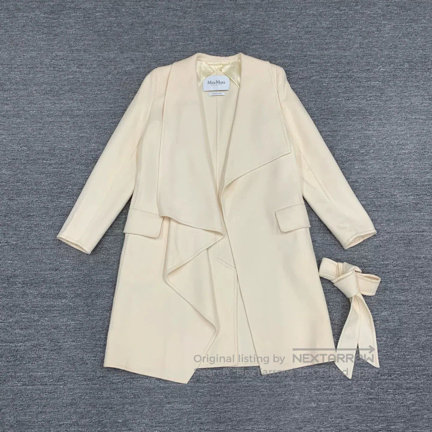 Other Max Mara White Collar Belted Coat. Size US XXS / EU 40 - 1 Thumbnail