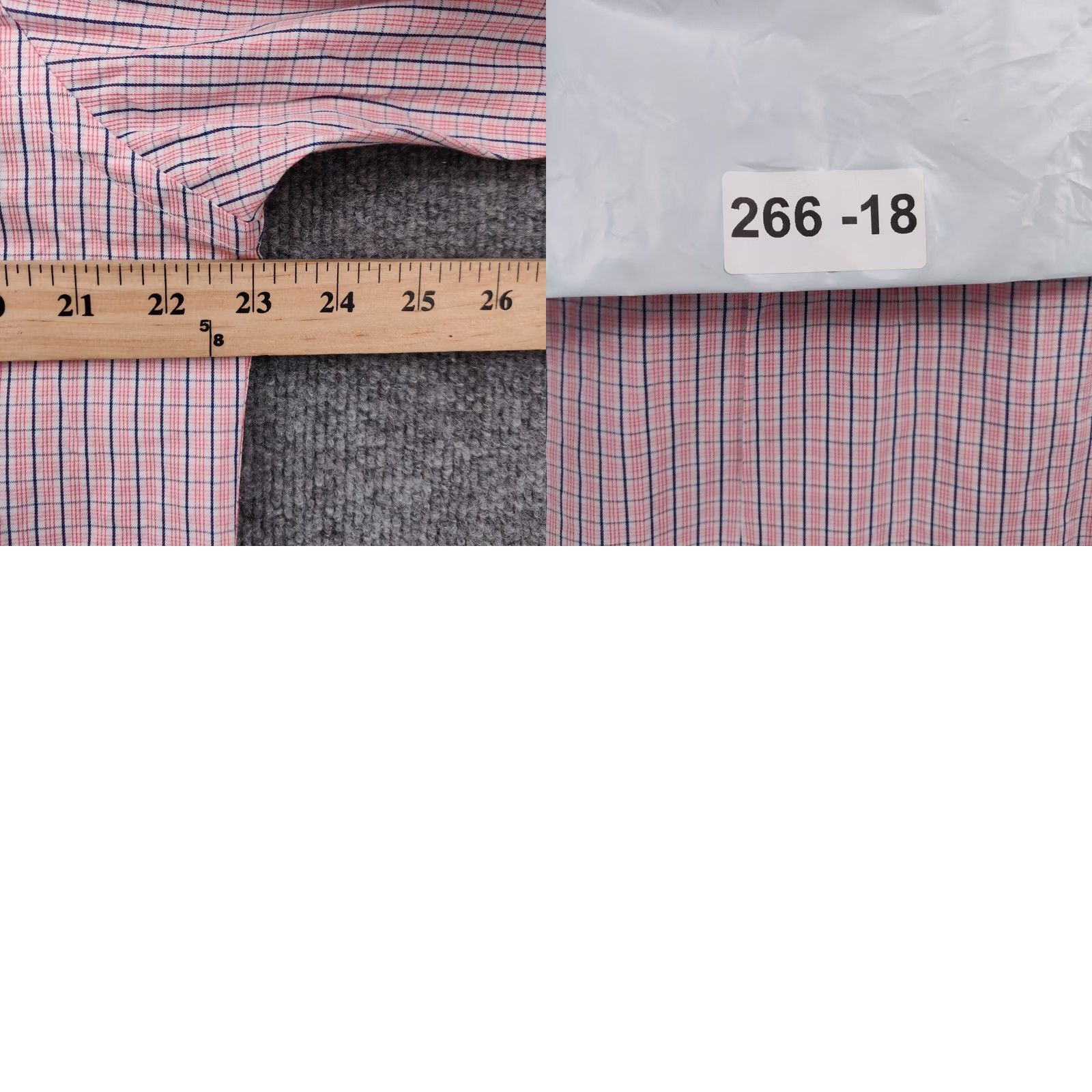 Chaps Chaps Dress Shirt Mens 16 Red Plaid Button-Down Wrinkle Resistant Stretch Collar Size 42R - 8 Thumbnail