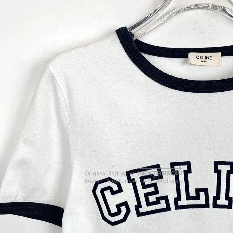 Celine Celine White Logo Print Cotton T. Size US S / EU 44-46 / 1 - 3 Thumbnail