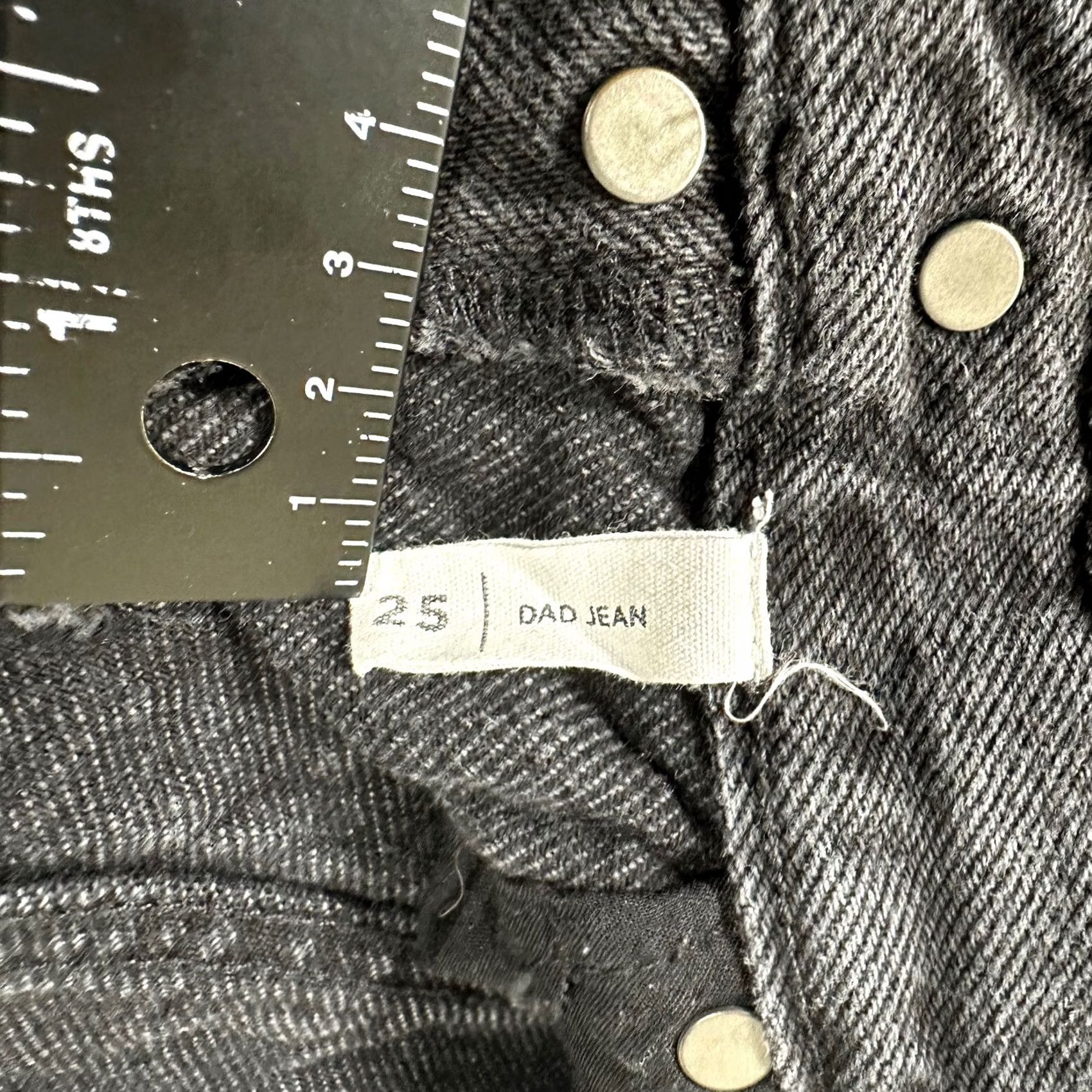 Pacsun Pacsun Jeans Womens 25 Gray Dad jean Baggy Straight Leg Distressed Button Fly Size 42" / US 20 - 4 Thumbnail