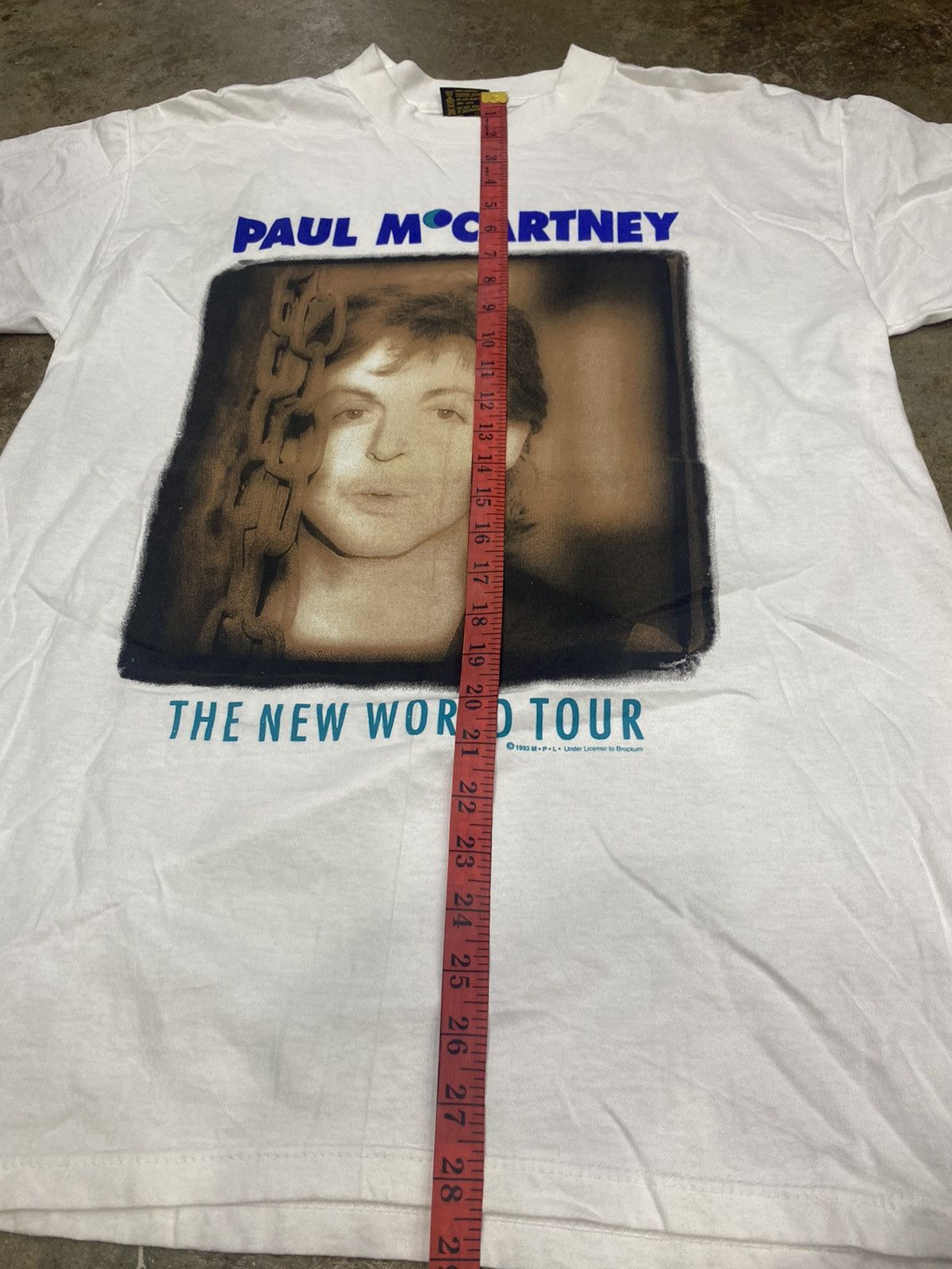 Band Tees × Vintage Vintage Unworn Paul MCartney The New World Tour 1993 tshirt Size US L / EU 52-54 / 3 - 14 Thumbnail