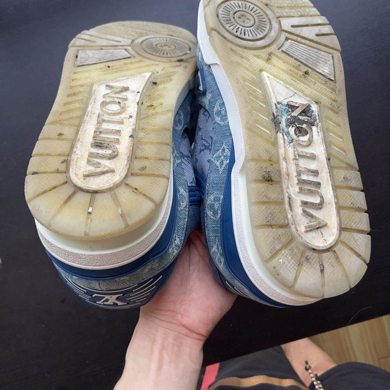 Louis Vuitton Louis Vuitton Denim Low-Top Trainers for Men - Size US 8.5 / EU 41-42 - 9 Thumbnail