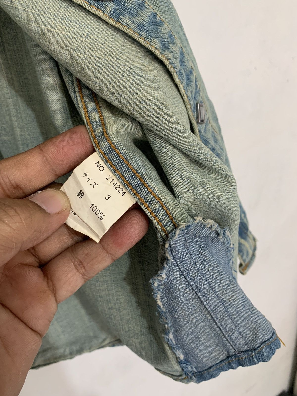 If Six Was Nine × JACKROSE × Le Grande Bleu (L.G.B.) Jack rose distressed wash western shirt Size US M / EU 48-50 / 2 - 5 Thumbnail