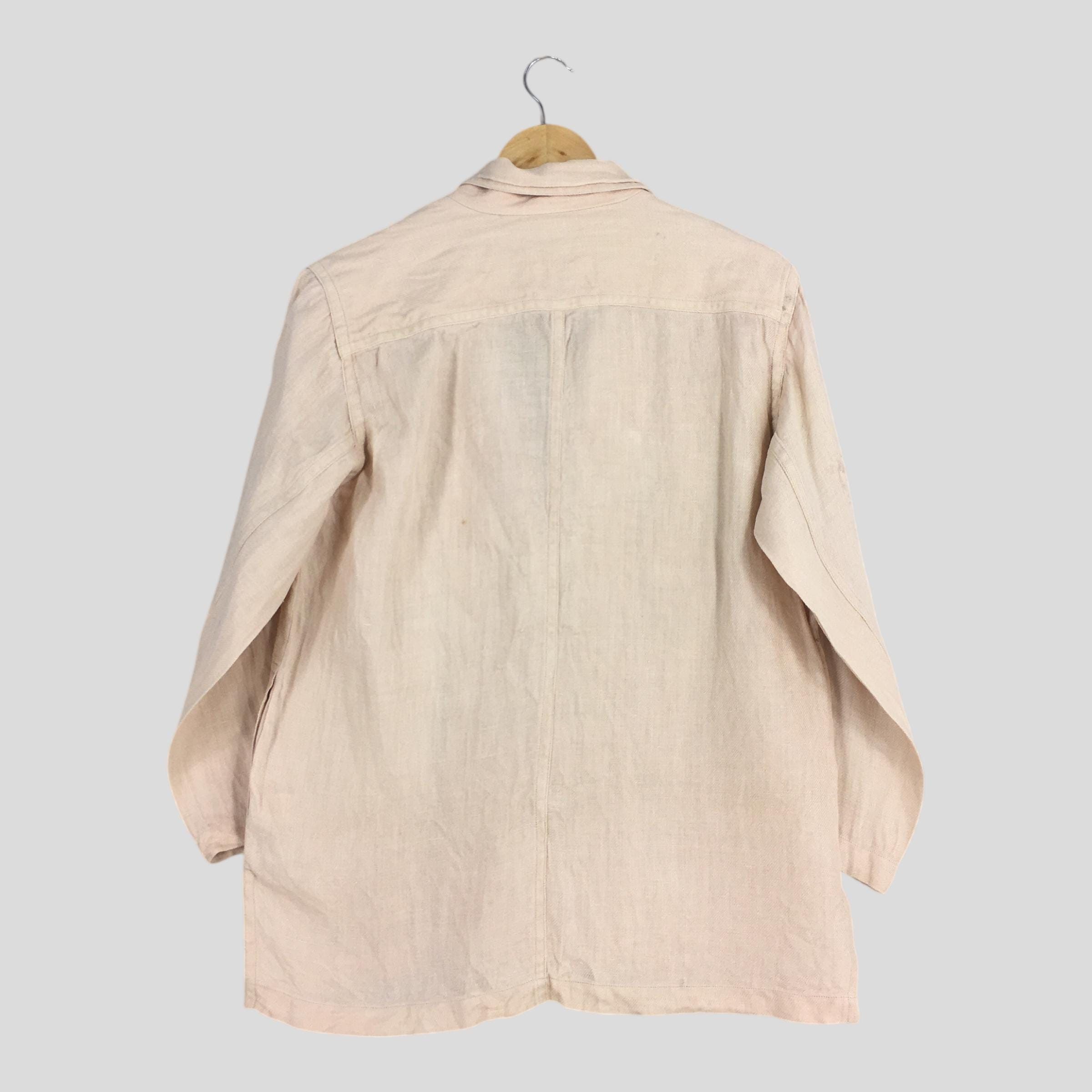 Issey Miyake Vintage 1980s Issey Miyake Linen Jacket Medium Size US M / EU 48-50 / 2 - 7 Thumbnail