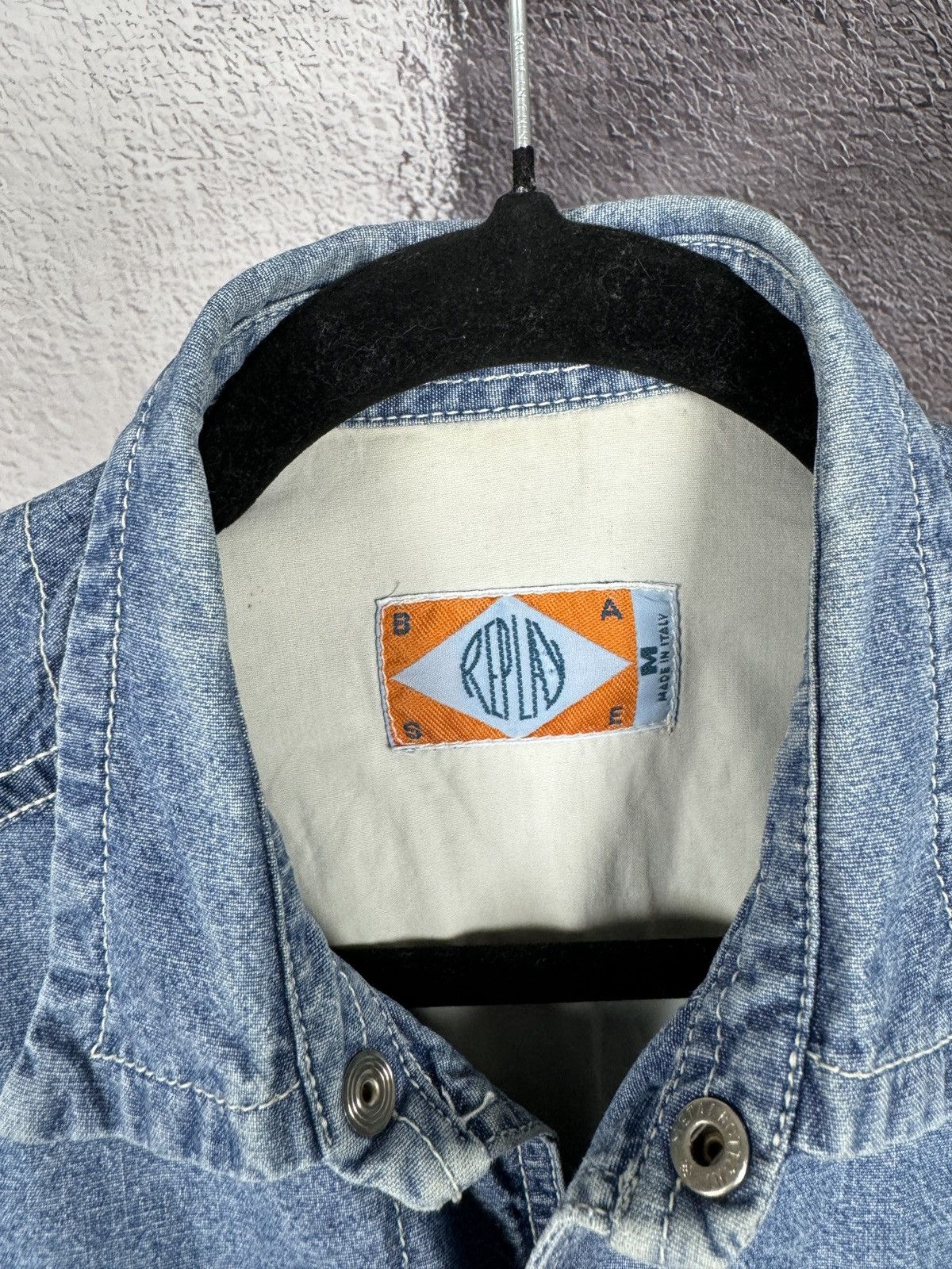 Replay × Vintage Replay cowboy western vintage made in Italy denim shirt Size US M / EU 48-50 / 2 - 9 Thumbnail