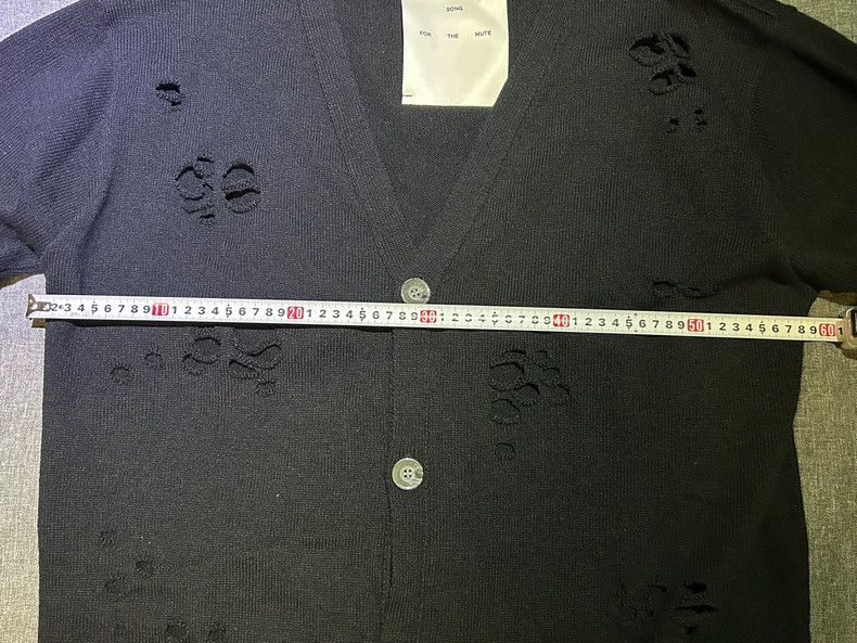 Song For The Mute Song For The Mute size 2 holey black wool cardigan Size US M / EU 48-50 / 2 - 5 Thumbnail