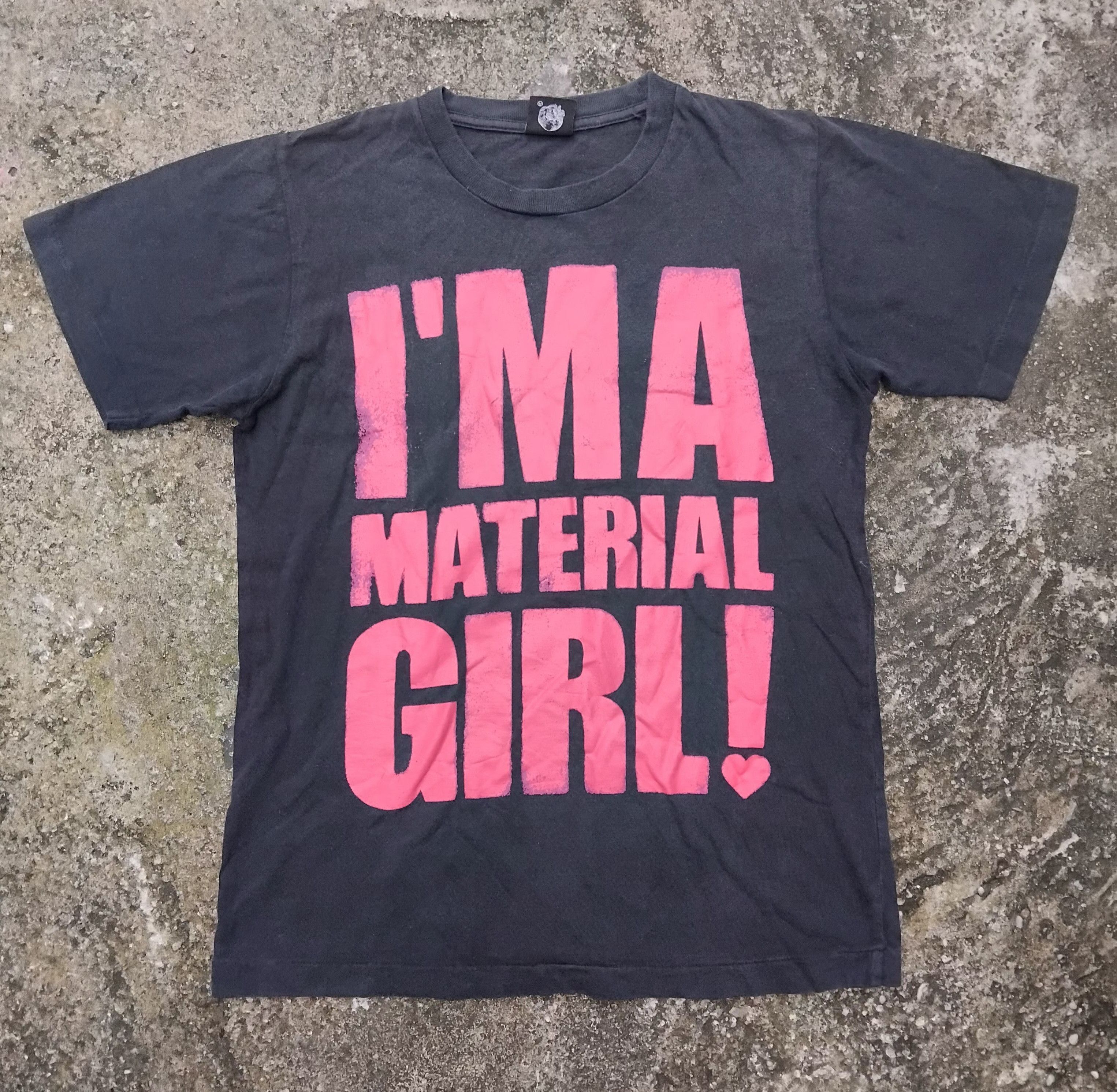 image of Vintage Rna X Madonna Im A Material Girl in Black, Men's (Size Small)