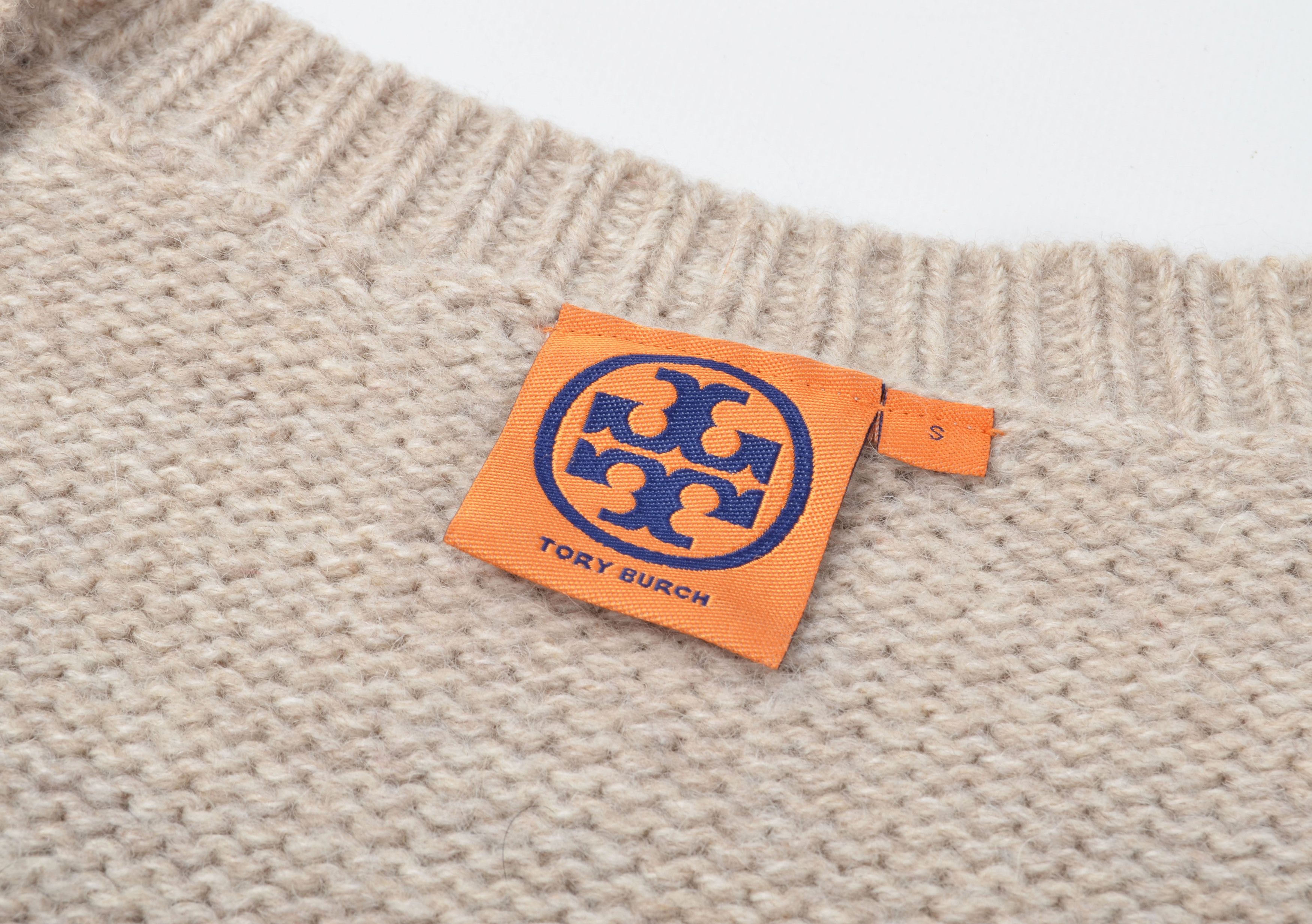 Designer × Tory Burch Tory Burch Striped Sleeves Wool Alpaca Blend B-Neck Sweater Size S / US 4 / IT 40 - 8 Thumbnail