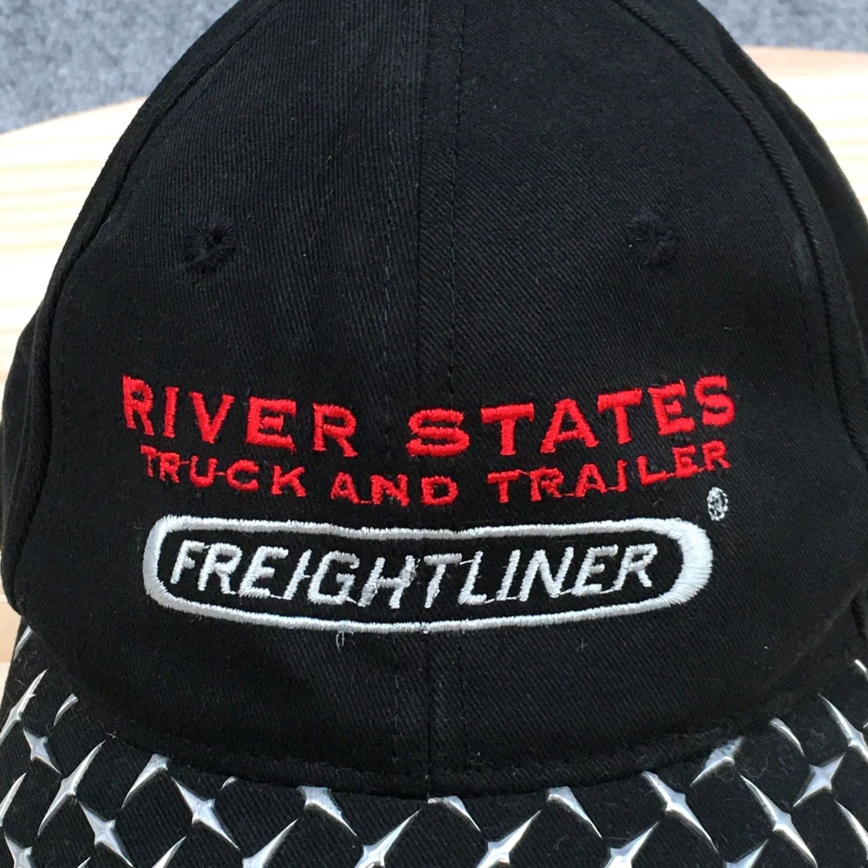 Vintage Freightliner River States Baseball Cap Hat Black Strapback OSFA Unbranded Men Cotton Canvas Adjustable Vintage No Size ONE SIZE - 4 Thumbnail