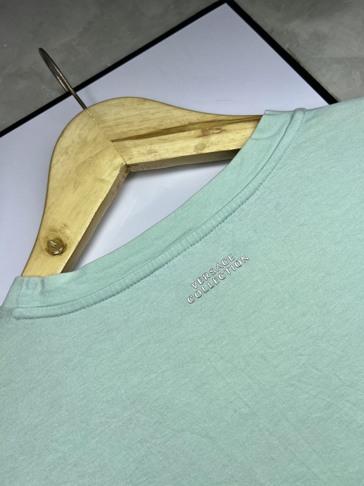 Versace Versace Medusa Head Big Logo T Shirt Mint Green Size US L / EU 52-54 / 3 - 7 Thumbnail