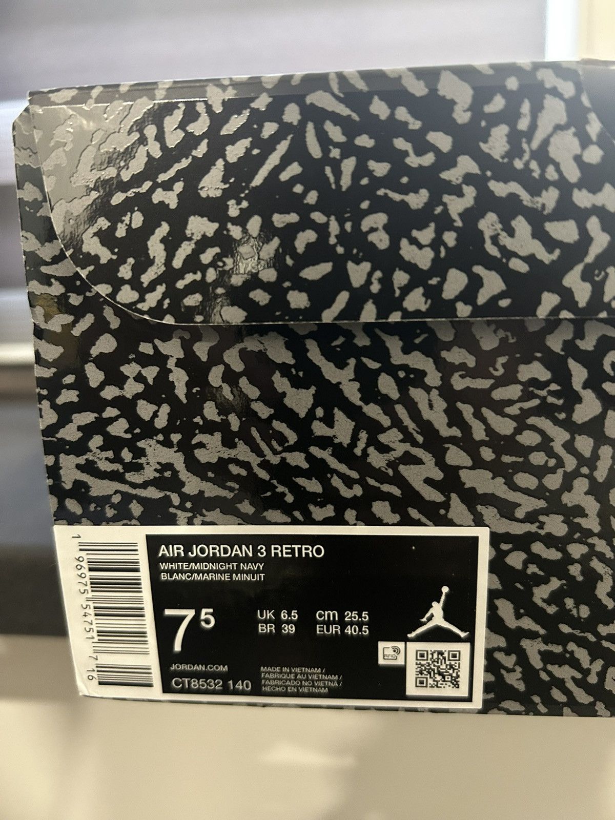 Jordan Brand Brand New Jordan 3 Retro “Midnight Navy” – SNKRS Purchase Size US 7.5 / EU 40-41 - 7 Thumbnail