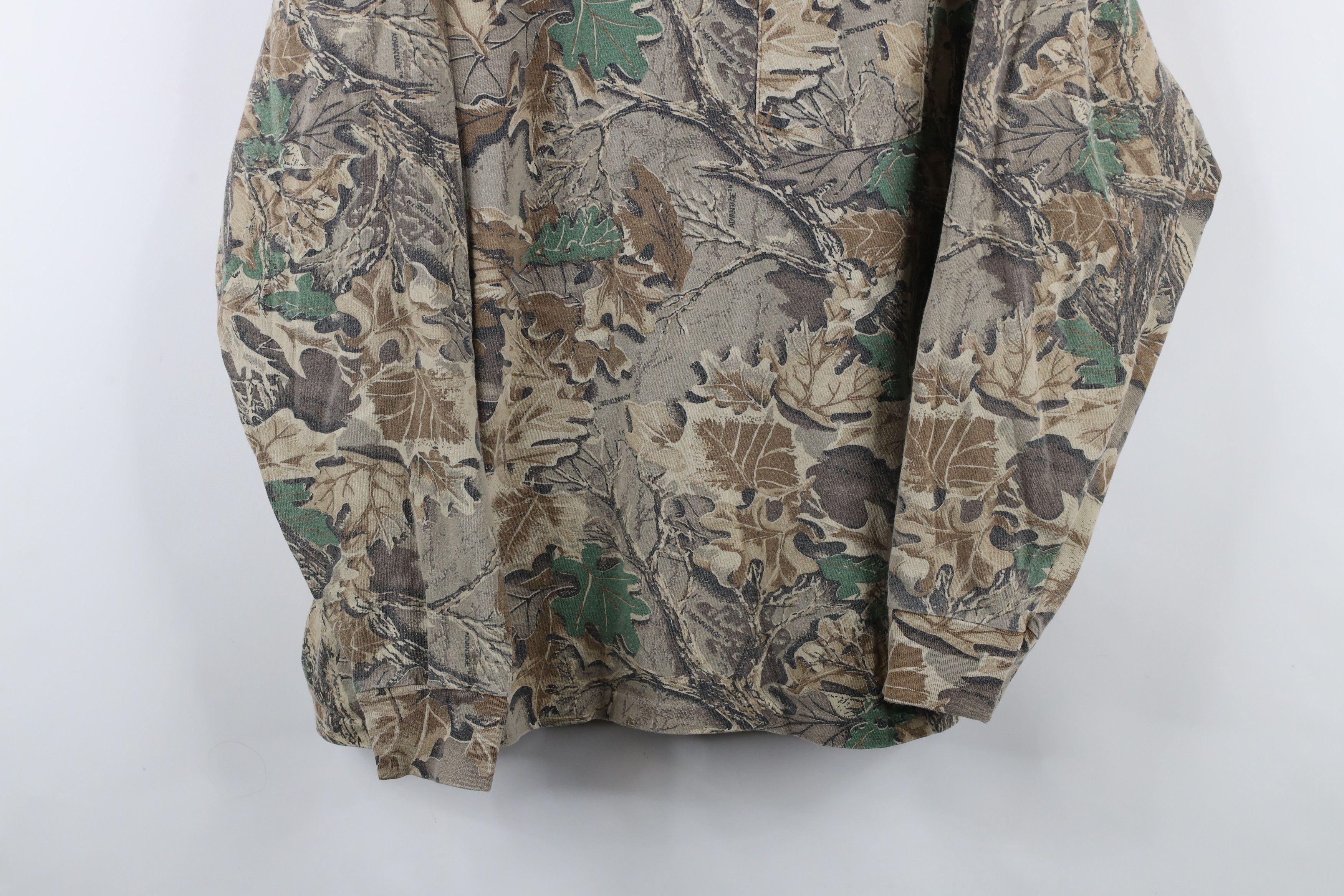 Vintage Vintage 90s Camouflage Mock Neck Long Sleeve T-Shirt Cotton Size US XL / EU 56 / 4 - 3 Thumbnail