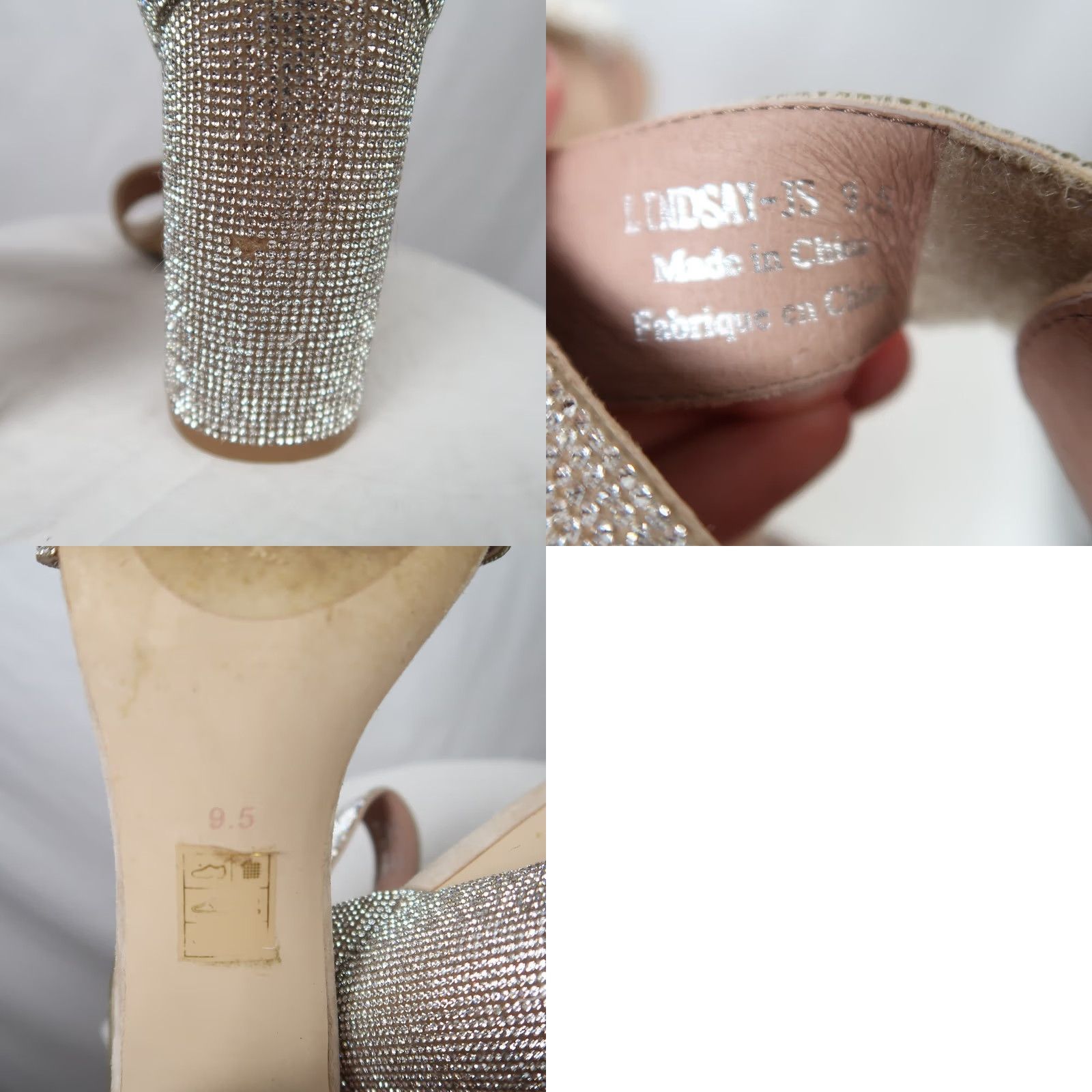 Jeffrey Campbell Jeffrey Campbell Rhinestone Open Toe Sandal Heels 9.5 Women Tan Party Formal Leather Hook & Loop Heel Size US 10 / IT 40 - 8 Thumbnail