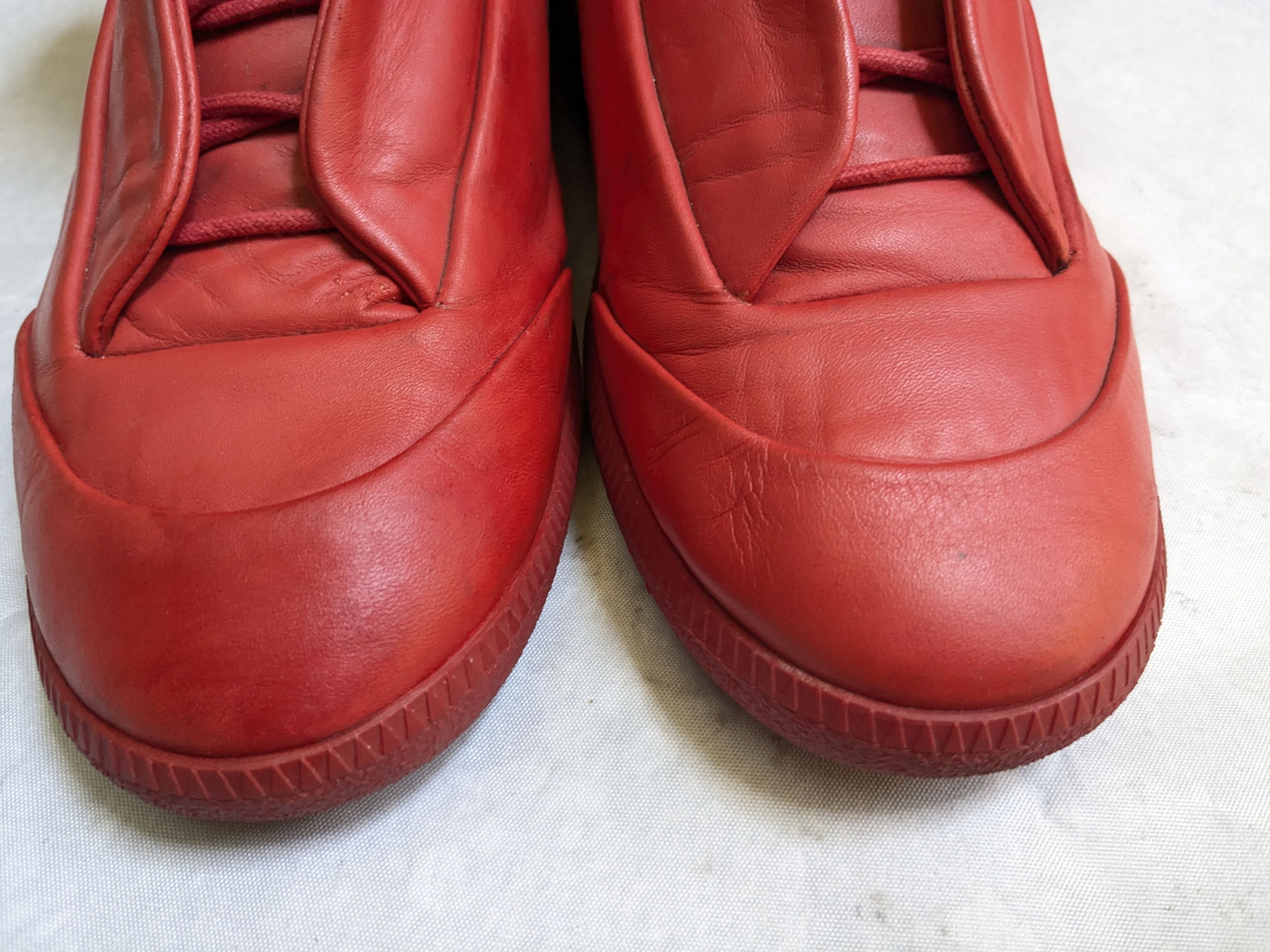 Maison Margiela 44/11-Maison Margiela Future High Sneaker Red/Black Size US 11 / EU 44 - 3 Thumbnail