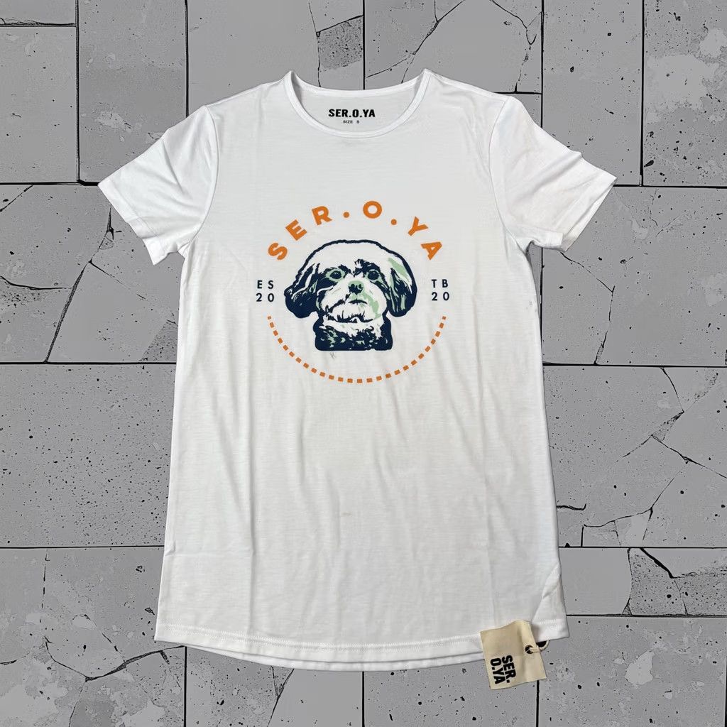 SER.O.YA SER.O.YA Shirt Mens Small White Josh Slim Dog Animal Rescue Graphic Charity Tee Size US S / EU 44-46 / 1 - 1 Thumbnail