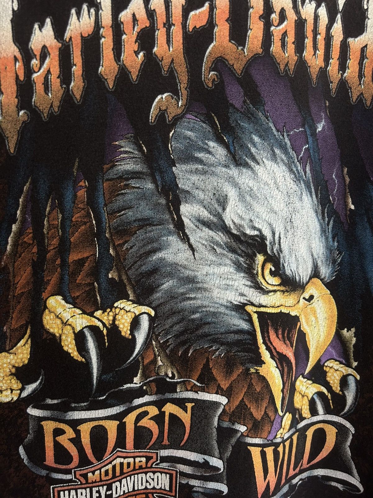 Harley Davidson Harley Davidson Born Wild Eagle Graphic T-shirt Size US L / EU 52-54 / 3 - 3 Thumbnail
