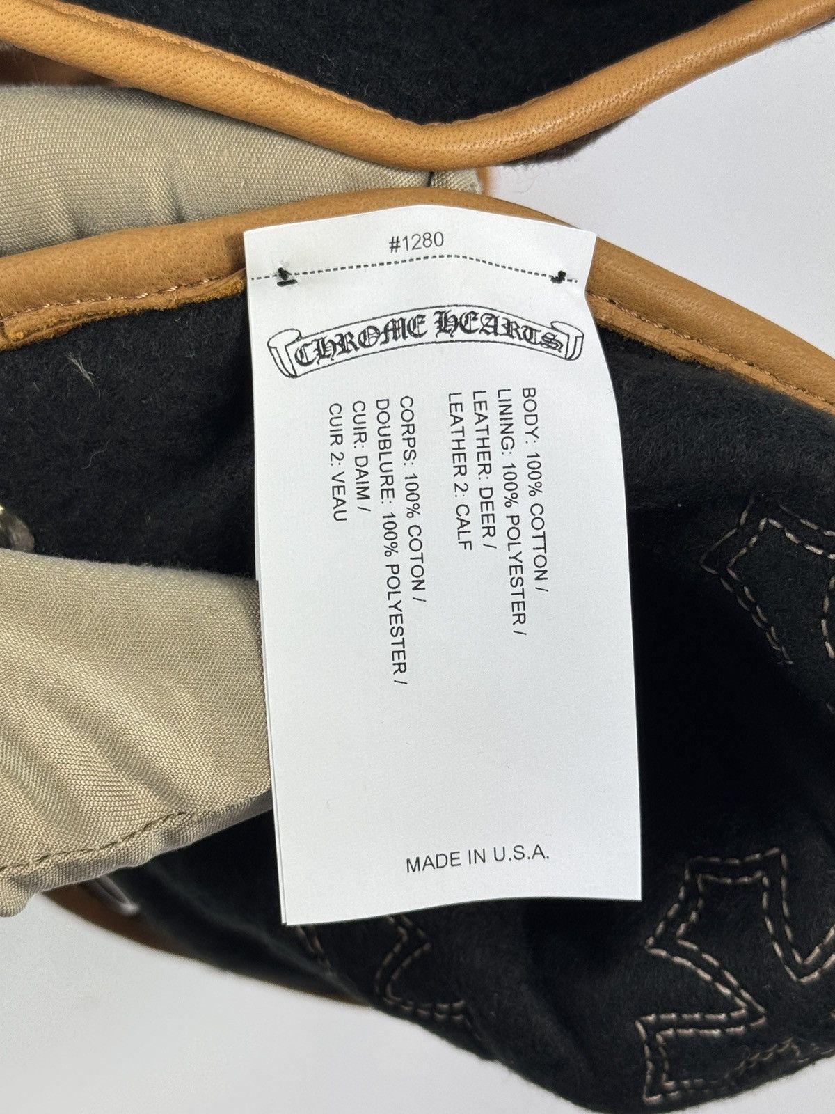 Chrome Hearts LEATHER CROSS PATCH GLOVES (RARE) L Size ONE SIZE - 10 Thumbnail