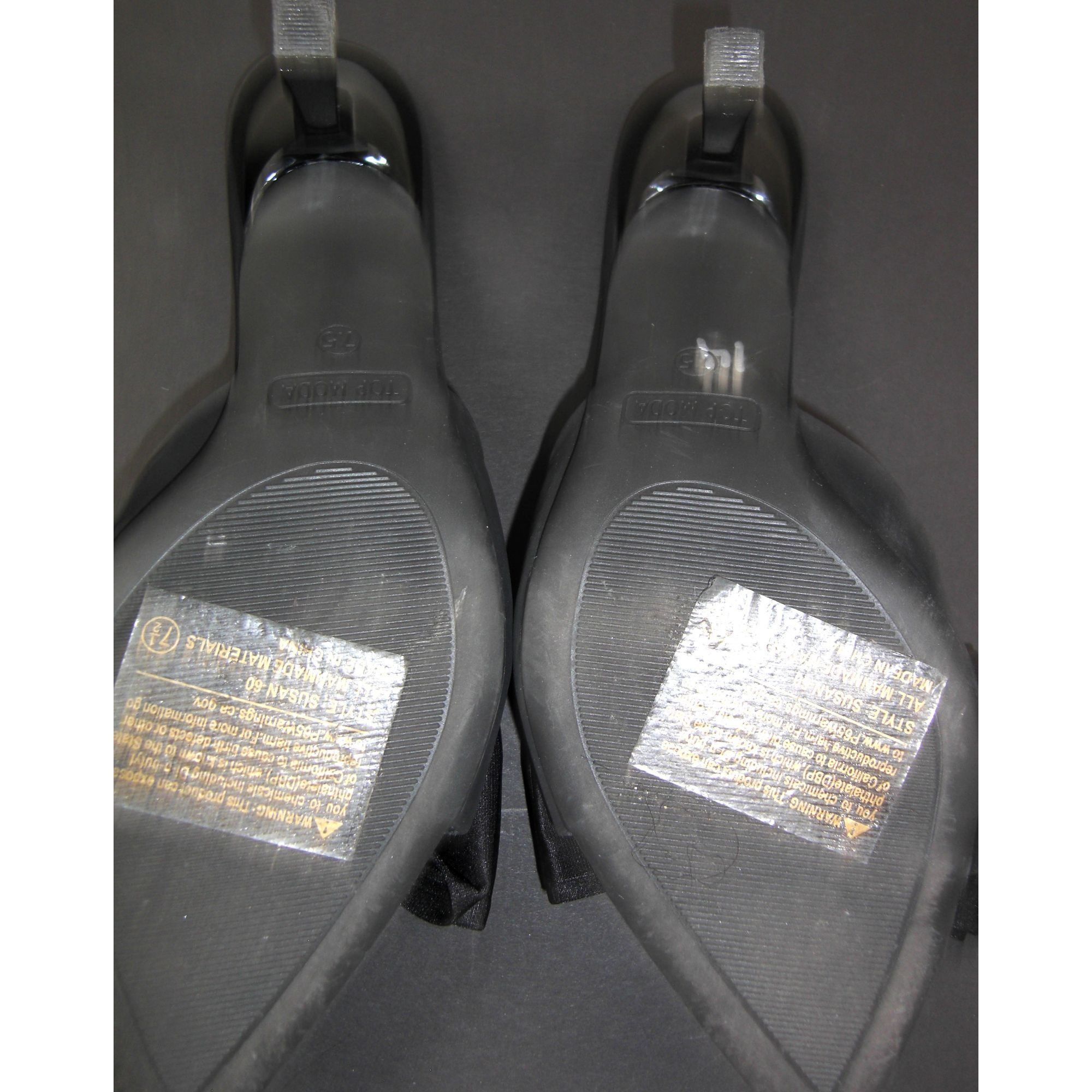Other TOP MODA Women's Black Slip-on Heels Size 7.5 Pre-Owned Size US 7.5 / IT 37.5 - 5 Thumbnail