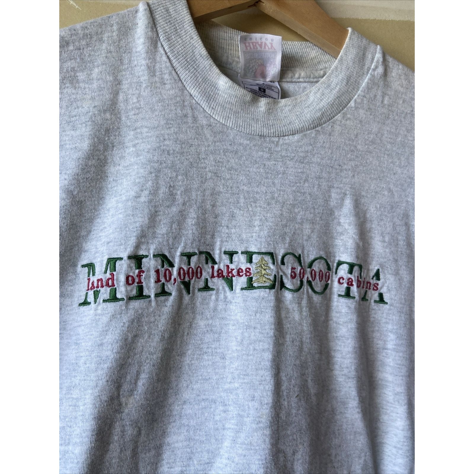 Fruit Of The Loom Minnesota VTG Embroidered Land Of 10k Lakes T-shirt Large Size US L / EU 52-54 / 3 - 2 Thumbnail