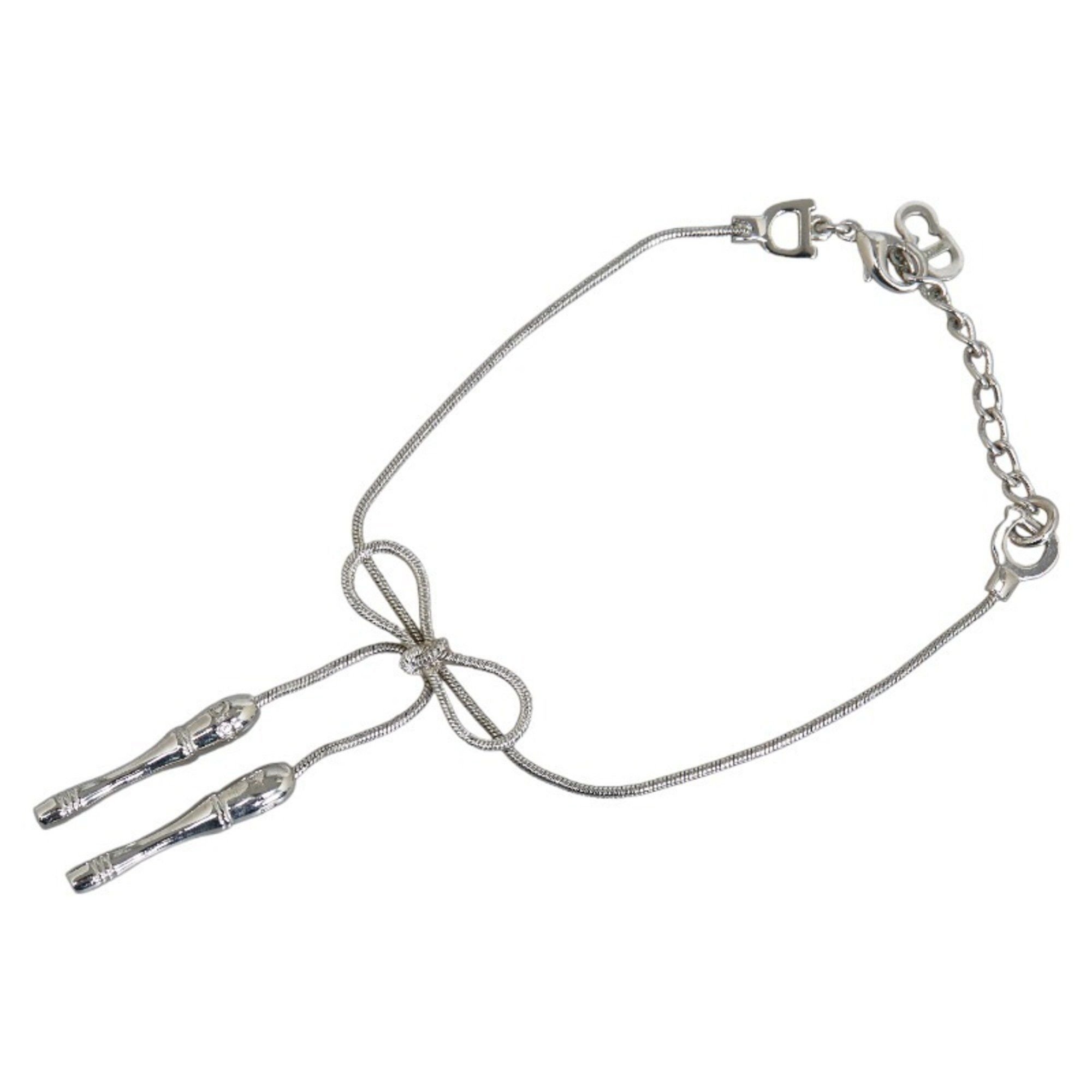 image of Christian Dior Dior Rope Jump Bracelet Silver Metal Ladies, Women's