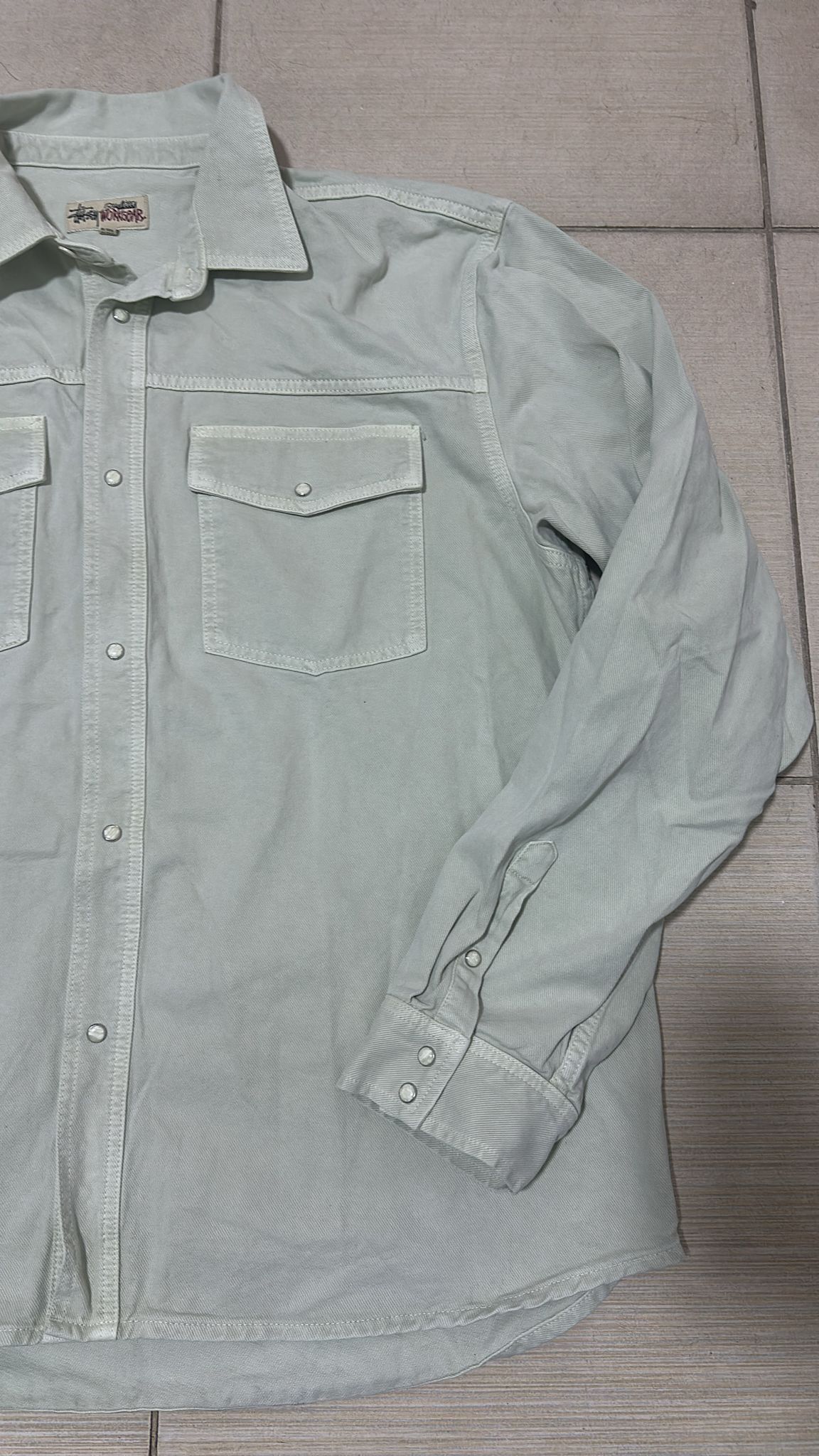 Stussy Stussy FW22 Western Denim Shirt Denim Cream XXLarge Size US XXL / EU 58 / 5 - 4 Thumbnail