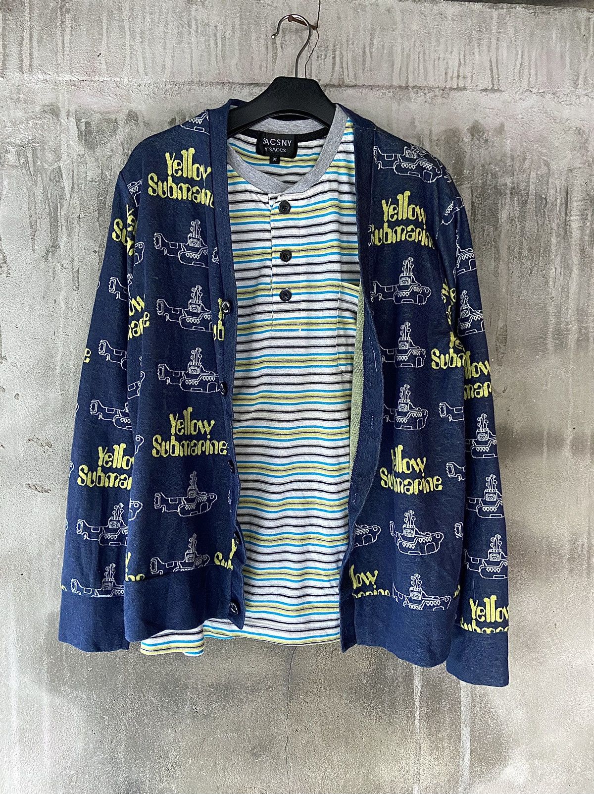 Japanese Brand THE BEATLES KNIT 2 IN 1 SACSNY STRIPED TEE Size US M / EU 48-50 / 2 - 1 Thumbnail