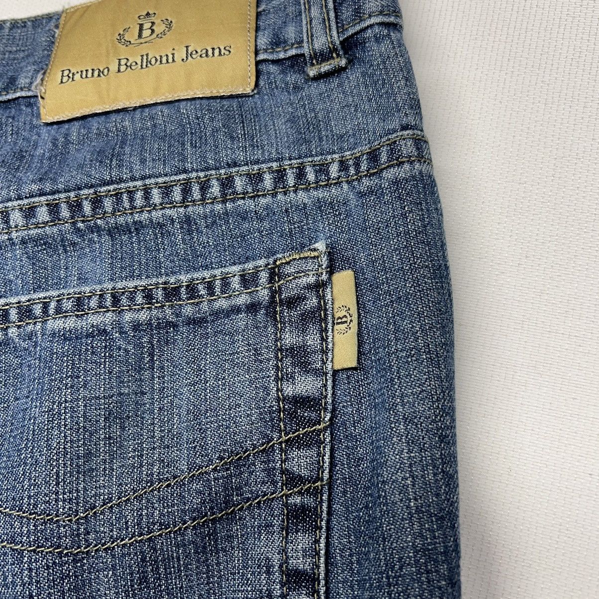 Vintage VTG Bruno Belloni Jeans Men’s 52 Blue Straight Fit Denim Size US 32 / EU 48 - 13 Thumbnail