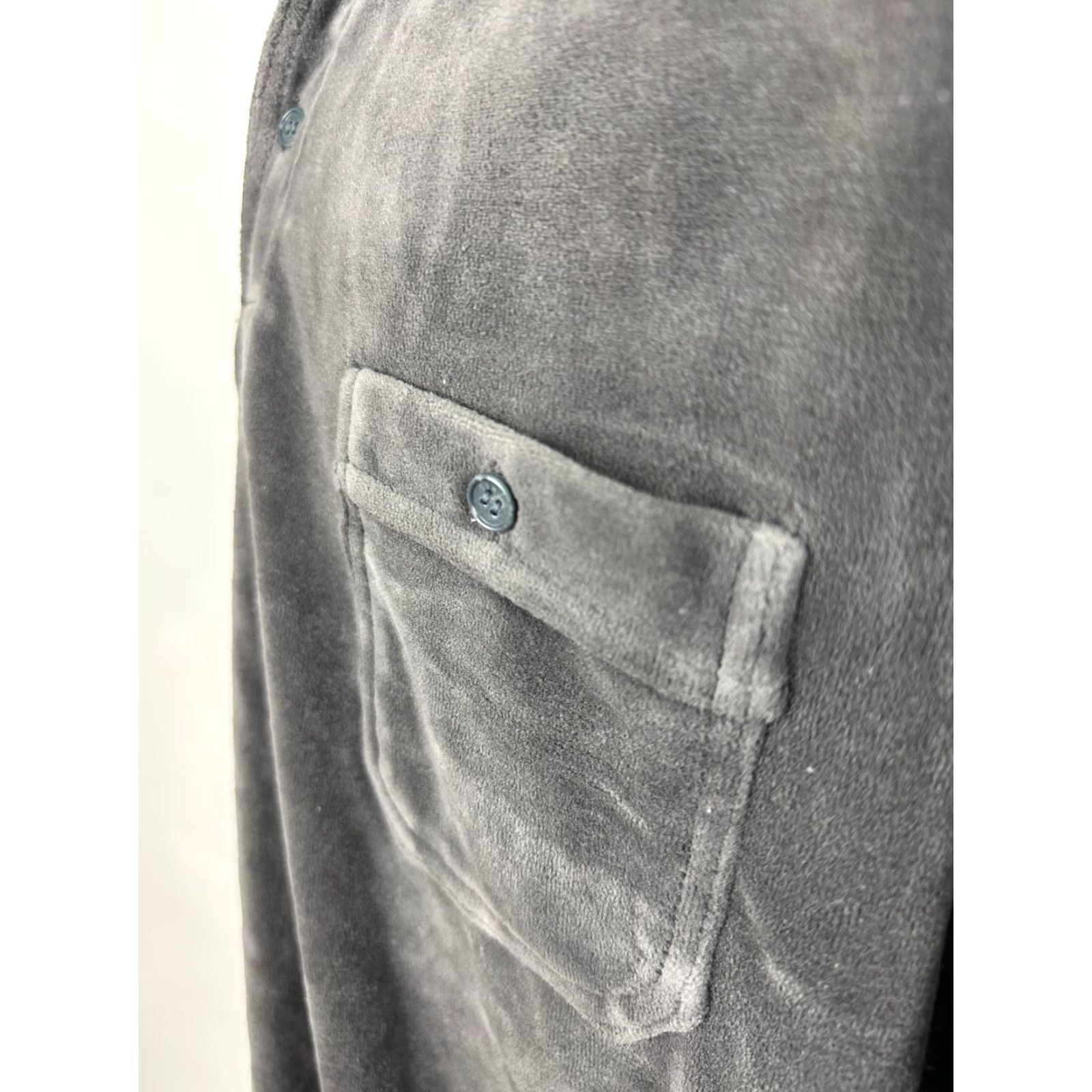 Vintage VINTAGE Montgomery Ward Sweatshirt 80s Velour Mens L Gray Collared Pockets Midweight Retro 80s Mens Size US L / EU 52-54 / 3 - 5 Thumbnail