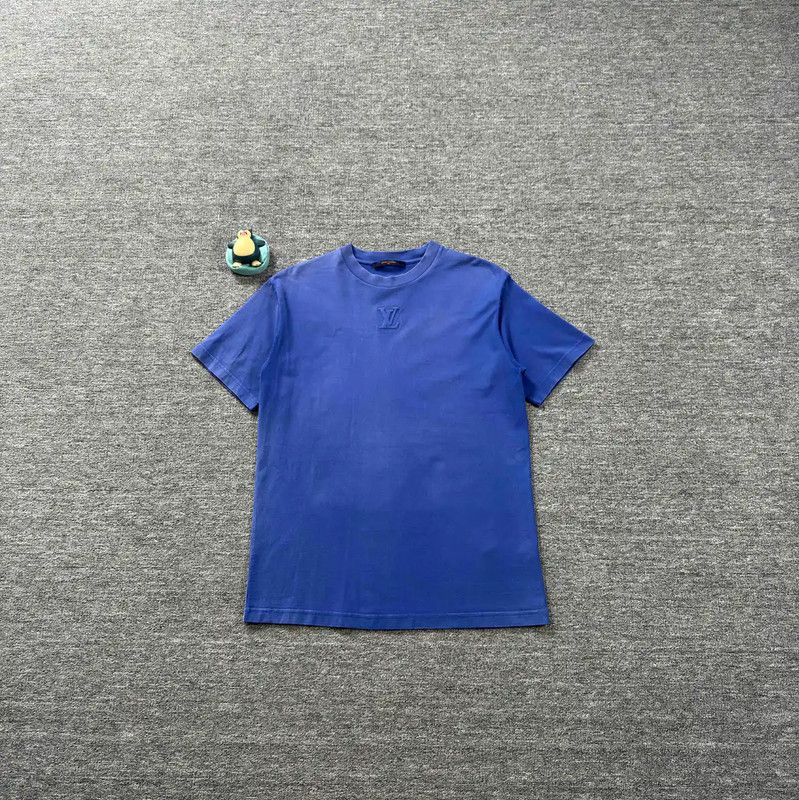 Louis Vuitton Louis Vuitton Blue Cotton Men's T-Shirt 0089 Size US M / EU 48-50 / 2 - 1 Thumbnail
