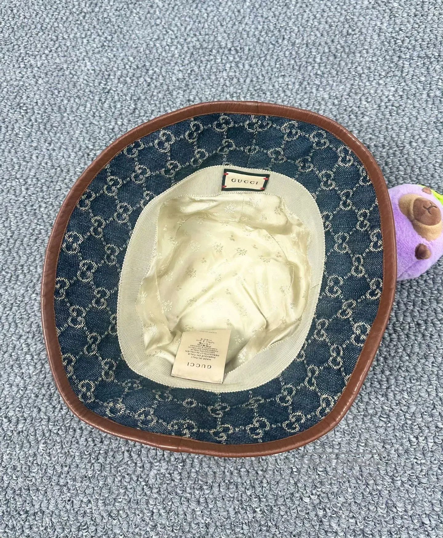 Gucci Guicci size L Blue Monogrammed Logo Fisherman Hat| Size ONE SIZE - 3 Thumbnail
