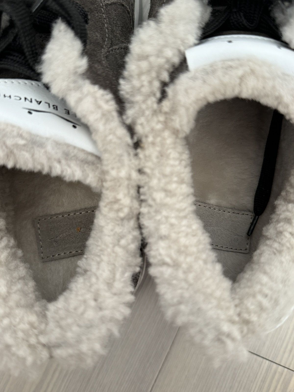 Other Voile Blanche Maran Genuine Shearling & Suede Sneaker Size US 12 / IT 42 - 5 Thumbnail