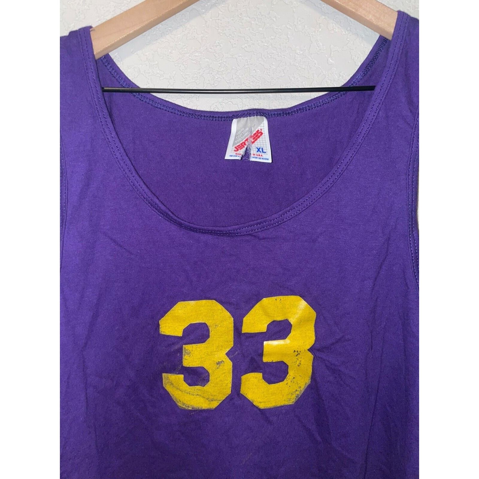 Jerzees Vintage Sleeveless Purple Shirt Jerzees Tank Tee VTG XL 90s Size US XL / EU 56 / 4 - 2 Thumbnail